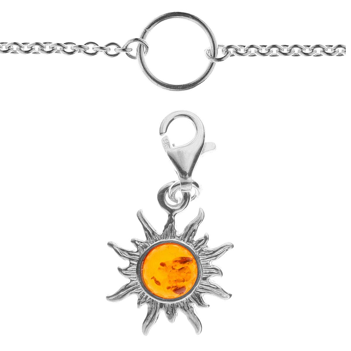 002-29CH01-B4503 Charmskette mit Anhänger Sonne, 45 cm,  Silber 925/000