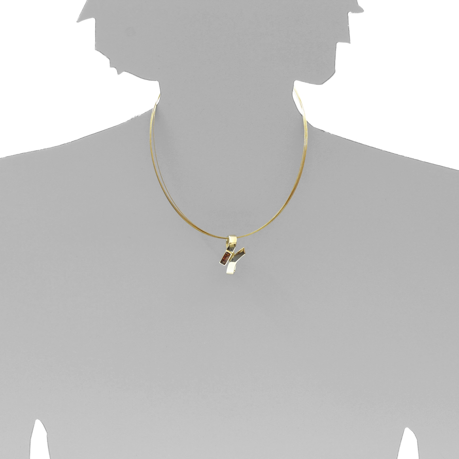 001-103377-0001s Anhänger Gold 333/000, Bernstein