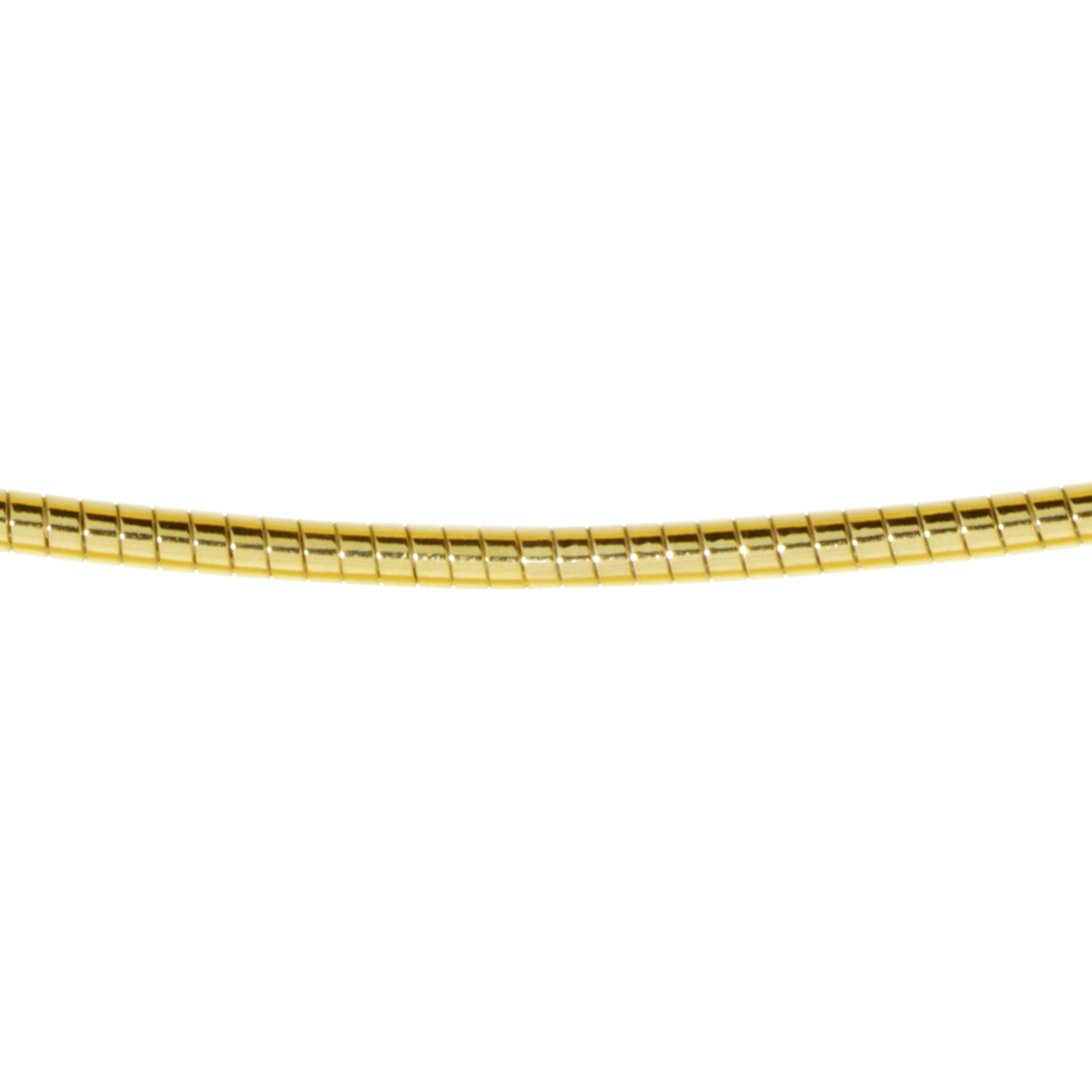 002-29C220-04211 Halsreif Silber vergoldet, Omega 2,2 mm - Länge wählbar -