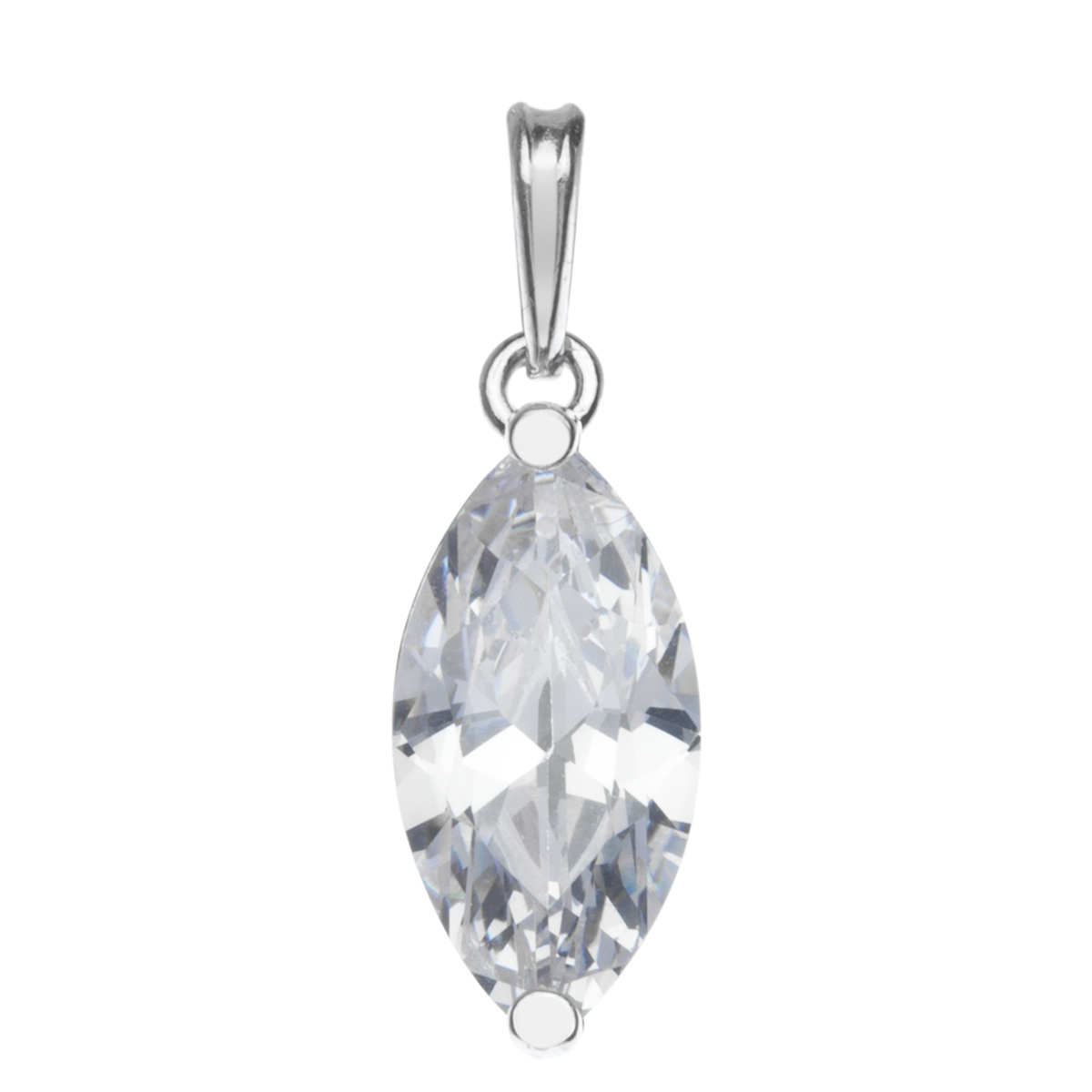 Anhänger Silber 925/000, Zirkonia, weiß