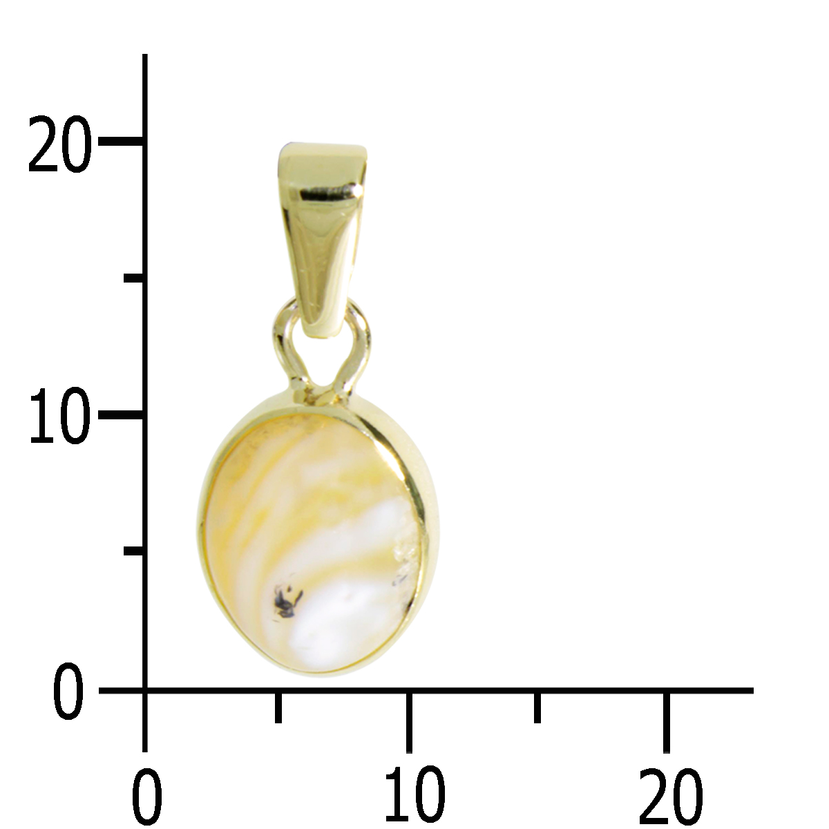 001-100231-0005k Anhänger Gold 333/000, Bernstein- Unikatstein