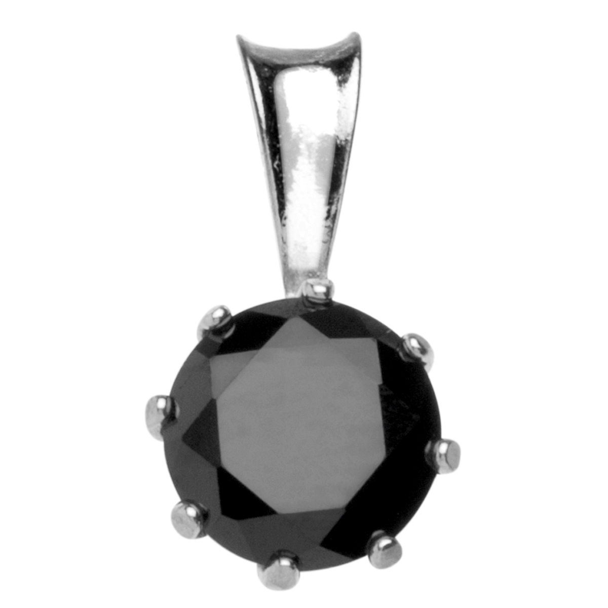 Anhänger Silber 925/000, Zirkonia, schwarz