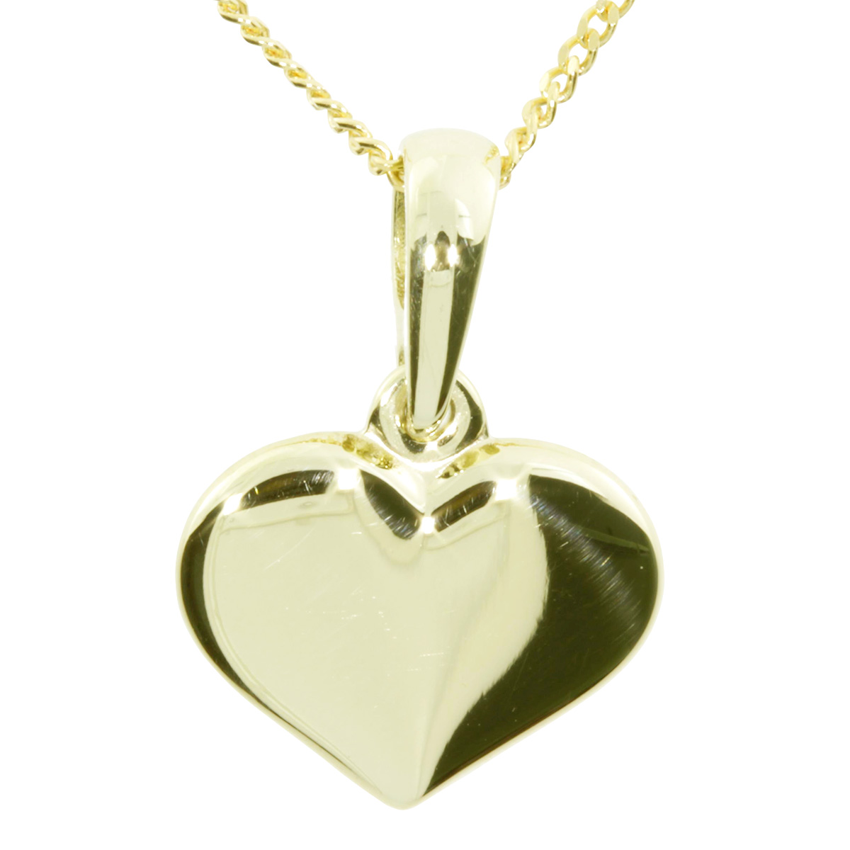 001-103635-A142 Kette mit Anhänger, Gold 333/000, Herz, 42 cm