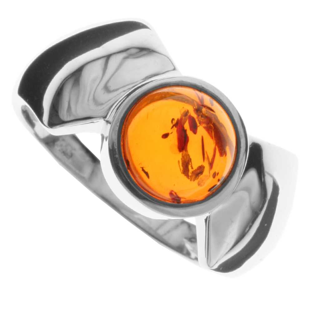 001-273211-0003 Ring Silber 925/000, Bernstein -Größe wählbar-