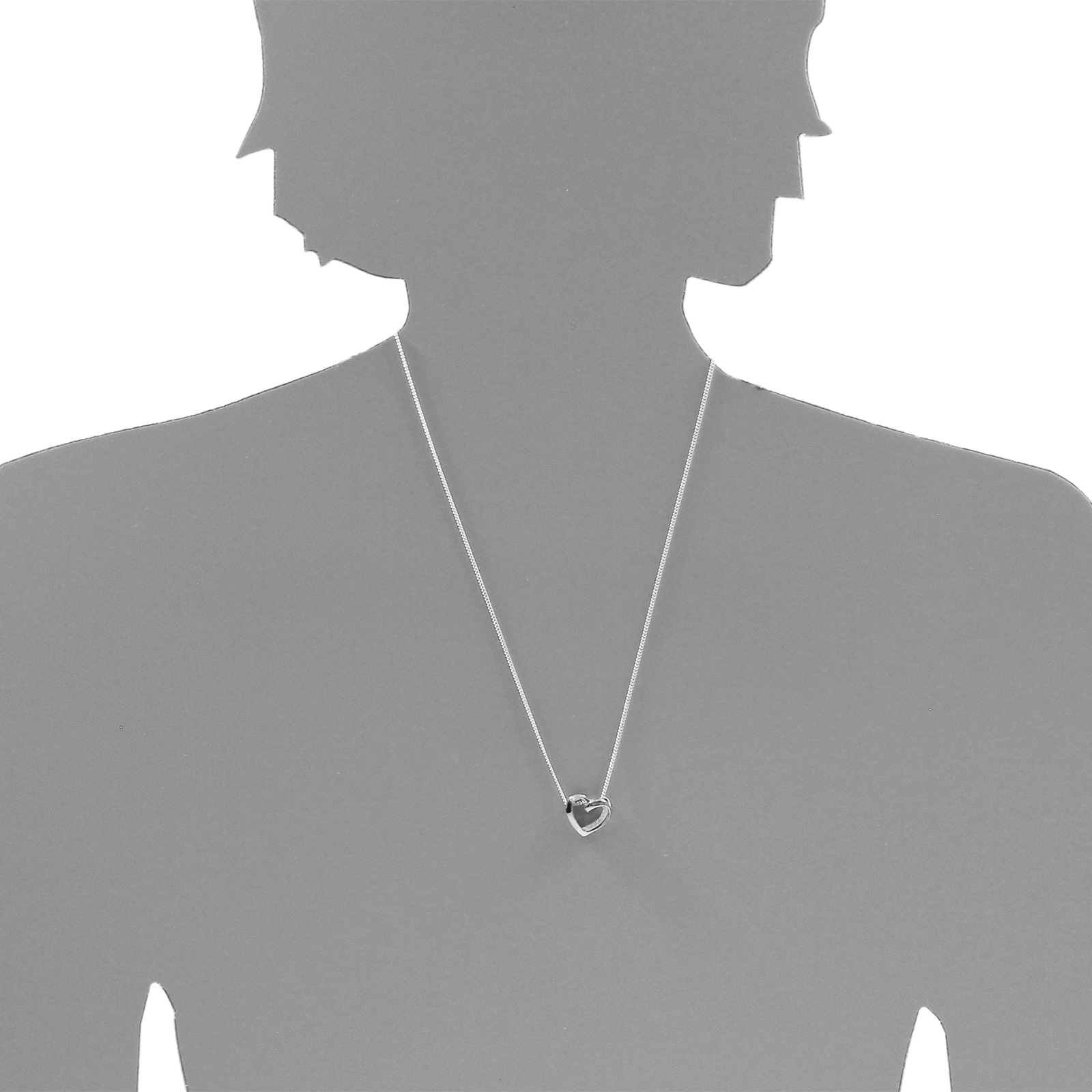 Anhänger "Herz", Silber 925/000, Zirkonia Anhänger "Herz", Silber 925/000, Zirkonia