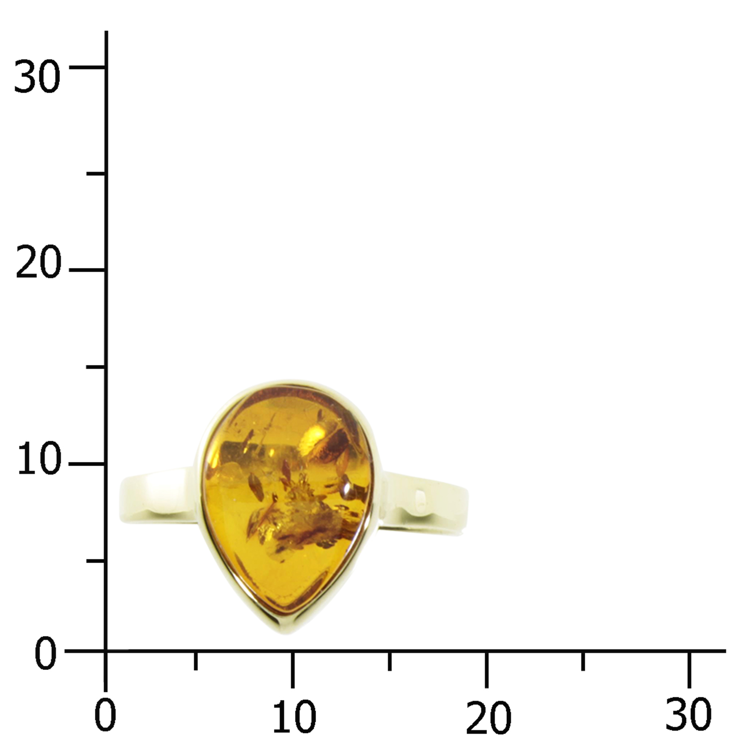 Ring Gold 333/000, Bernstein -Größe wählbar-