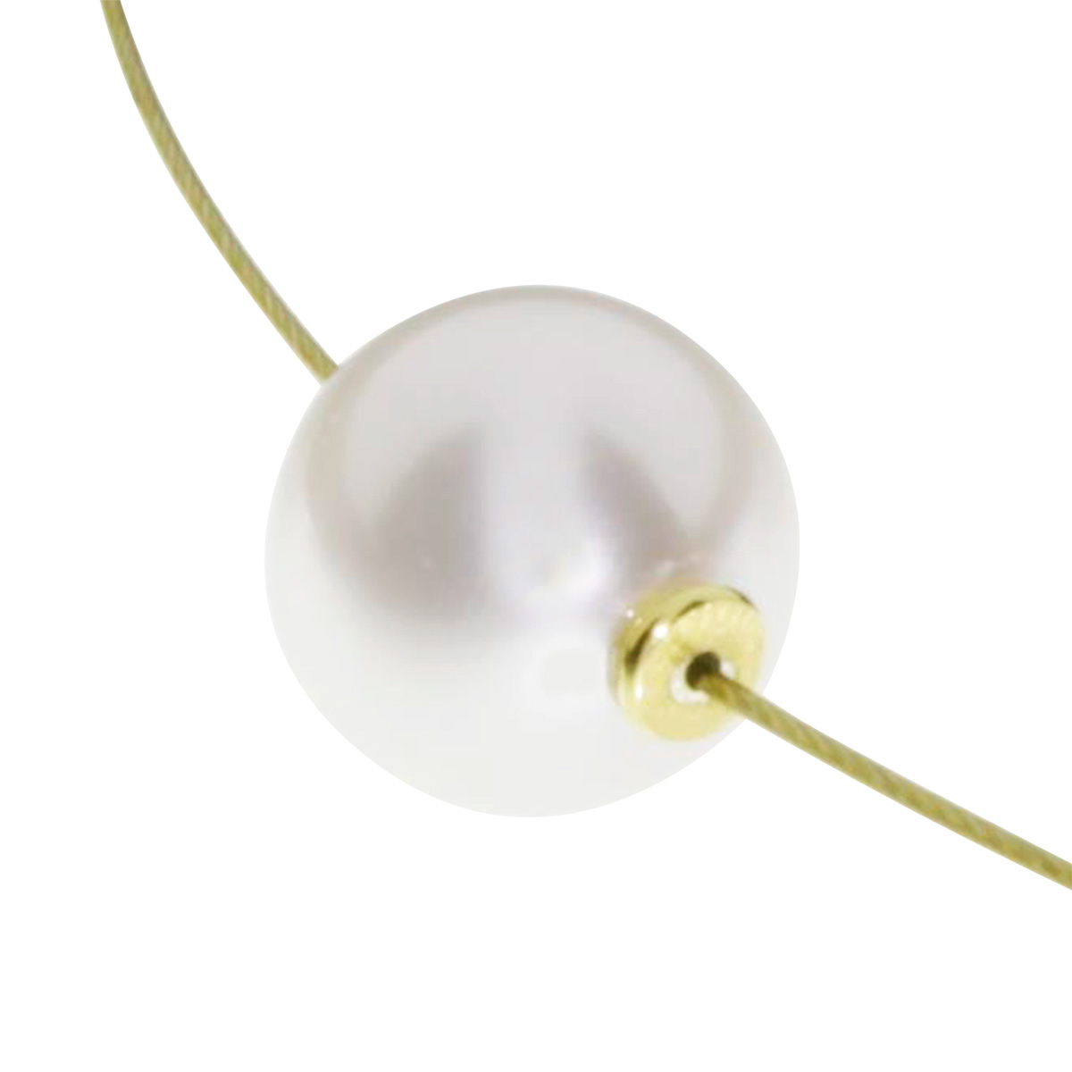 106-98K102-04202 Nyloncollier, 42 oder 45 cm, Zuchtperle, Verschluß Silber vergoldet, -Länge wählbar-