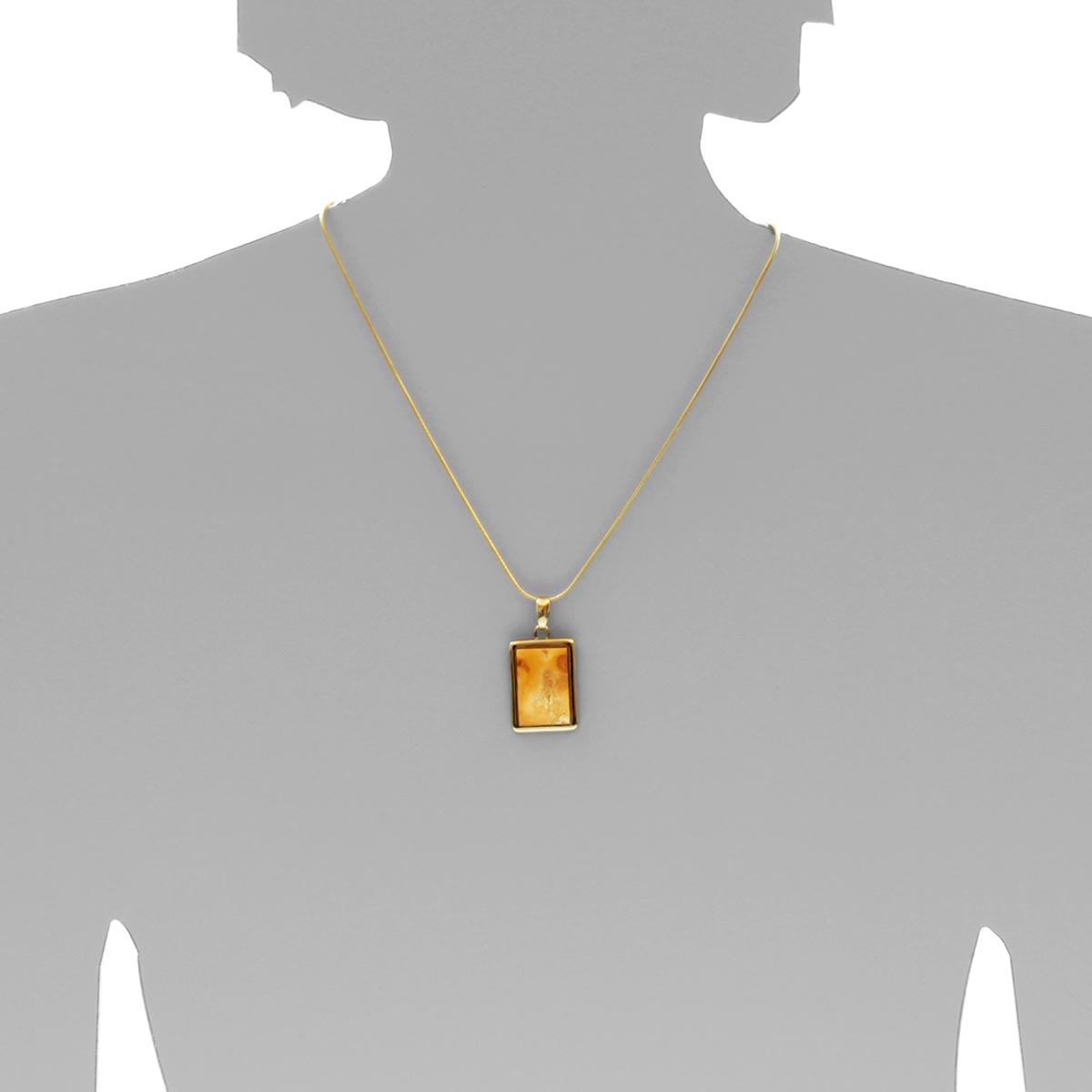 001-103485-0001s Anhänger Gold 333/000, Bernstein-Unikatstein