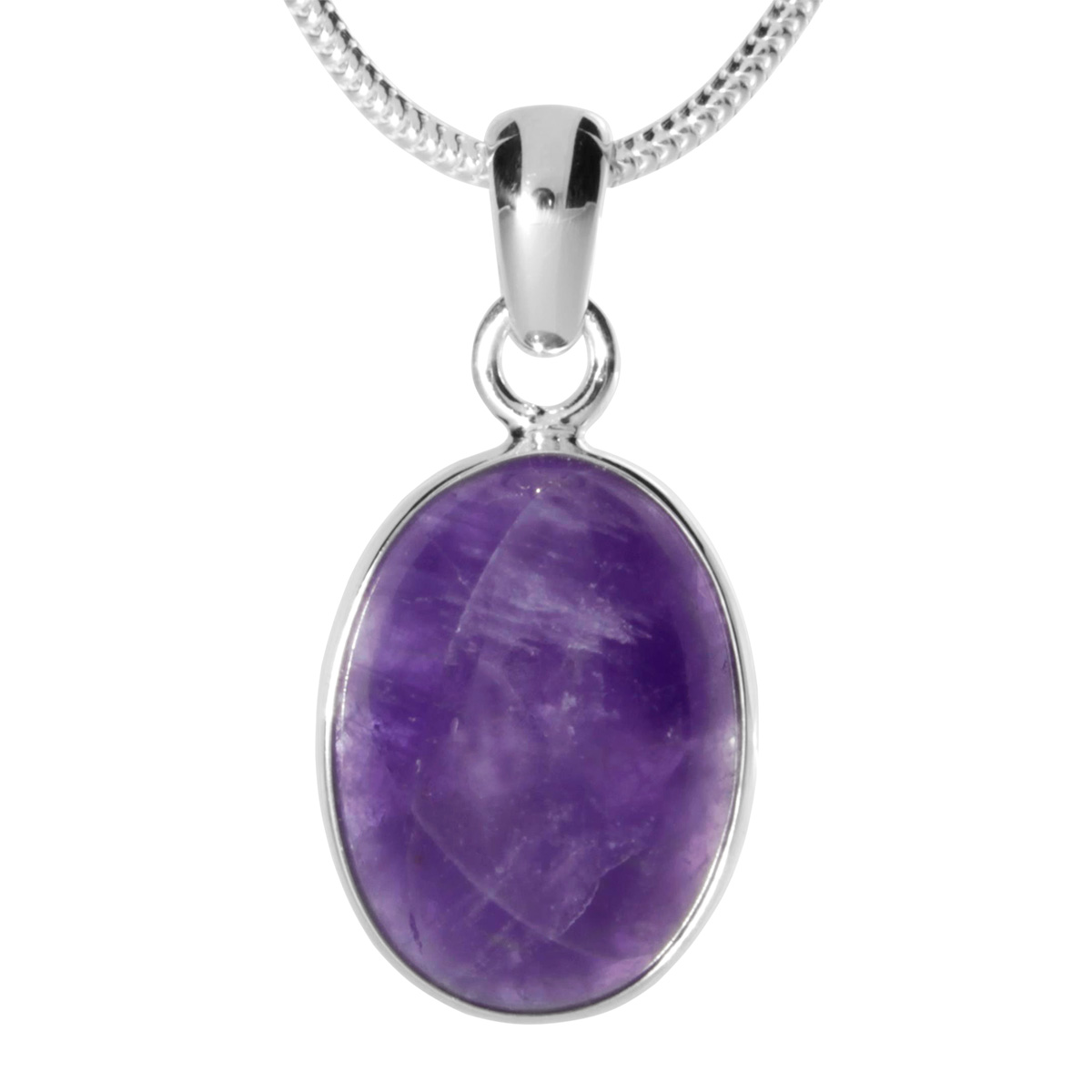 001-203647-A142 Kette mit Anhänger Silber 925/000, 42 cm, Amethyst