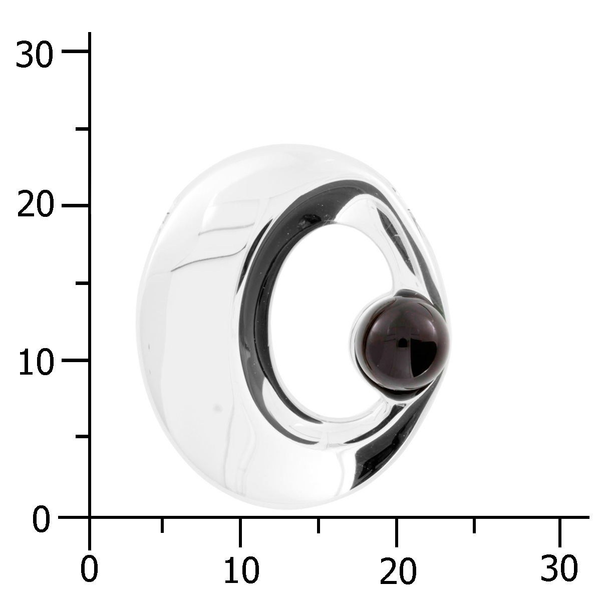 001-203126-0004k Anhänger-Gleiter Silber 925/000, Onyx