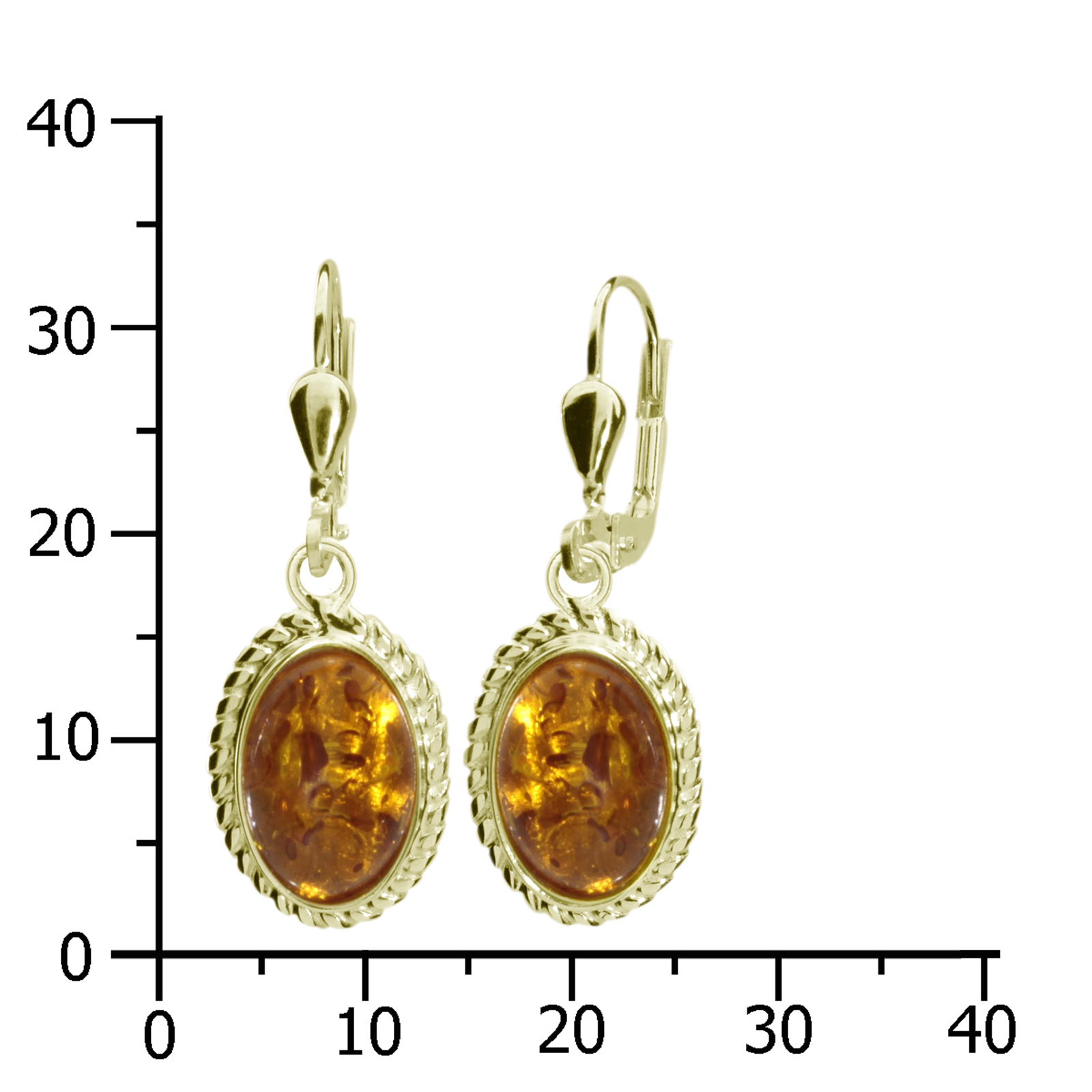 Ohrhänger Gold 585/000, Bernstein  Ohrhänger Gold 585/000, Bernstein