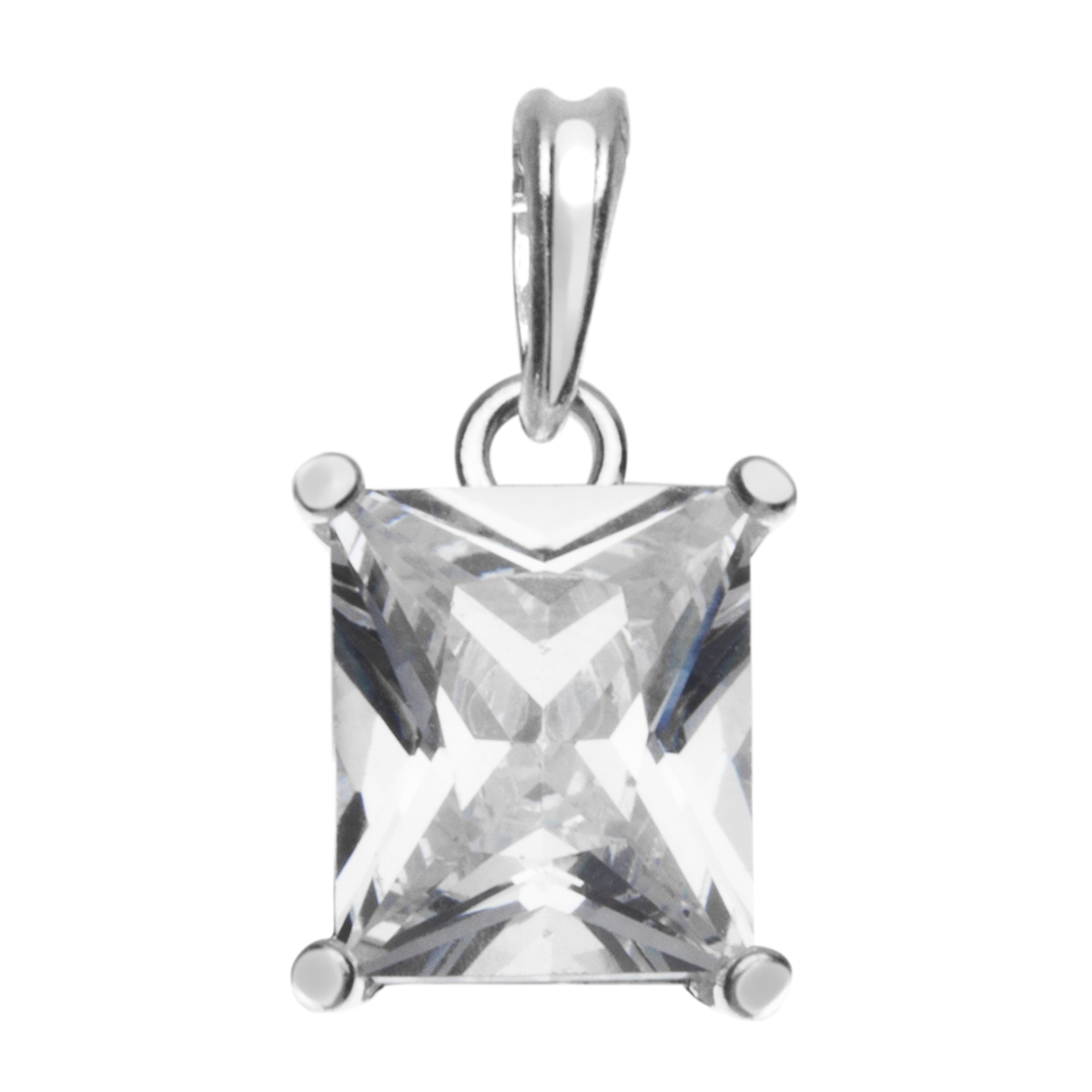 Anhänger Silber 925/000, Zirkonia, weiß