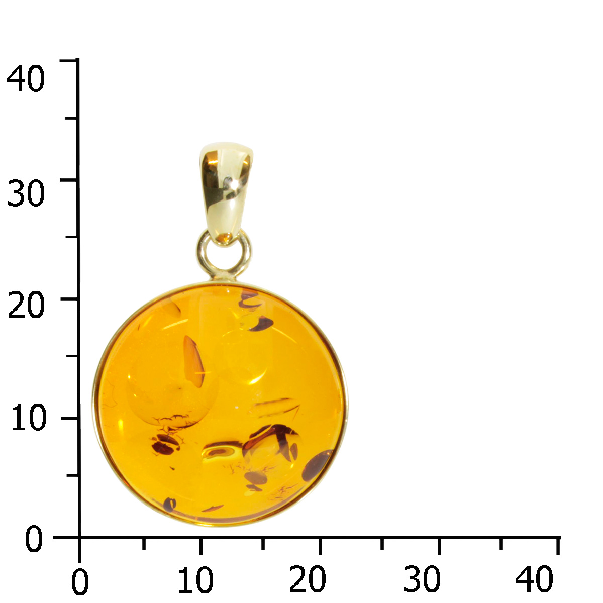 Anhänger Gold 333/000, Bernstein