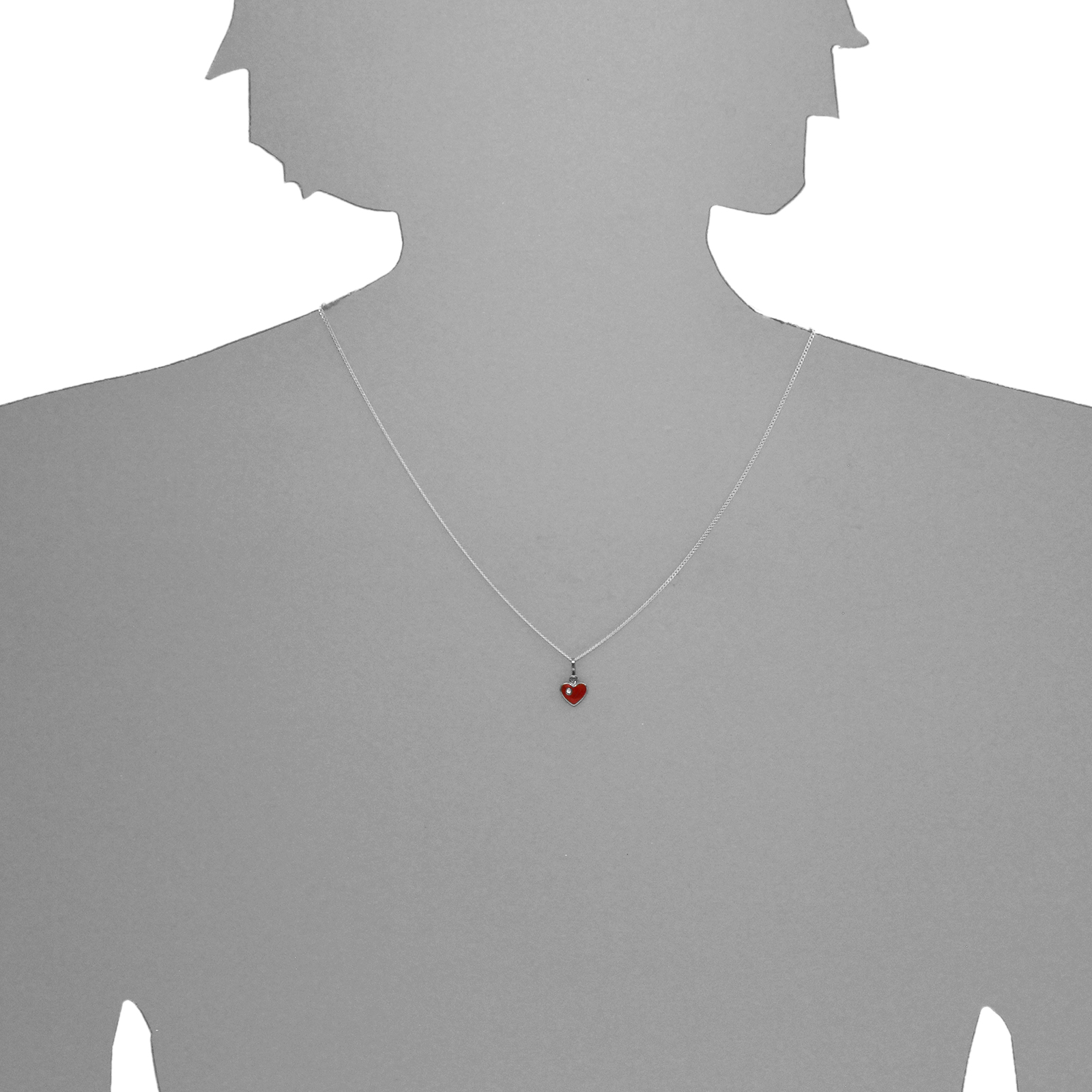 Kette mit Anhänger "Herz", Silber 925/000  -Länge wählbar-     Kette mit Anhänger "Herz", Silber 925/000  -Länge wählbar-