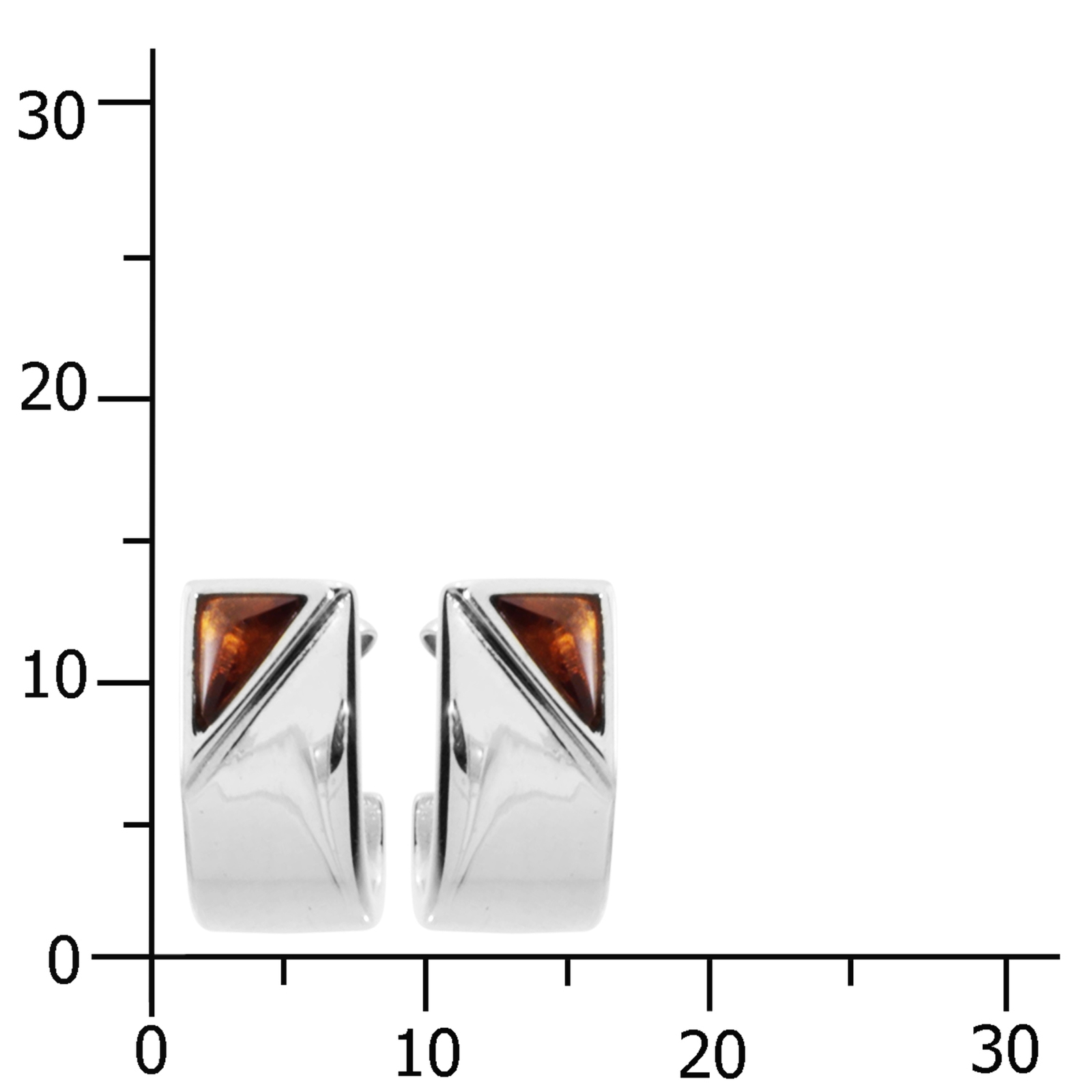 001-263240-0001k Ohrstecker, Silber 925/000, Bernstein