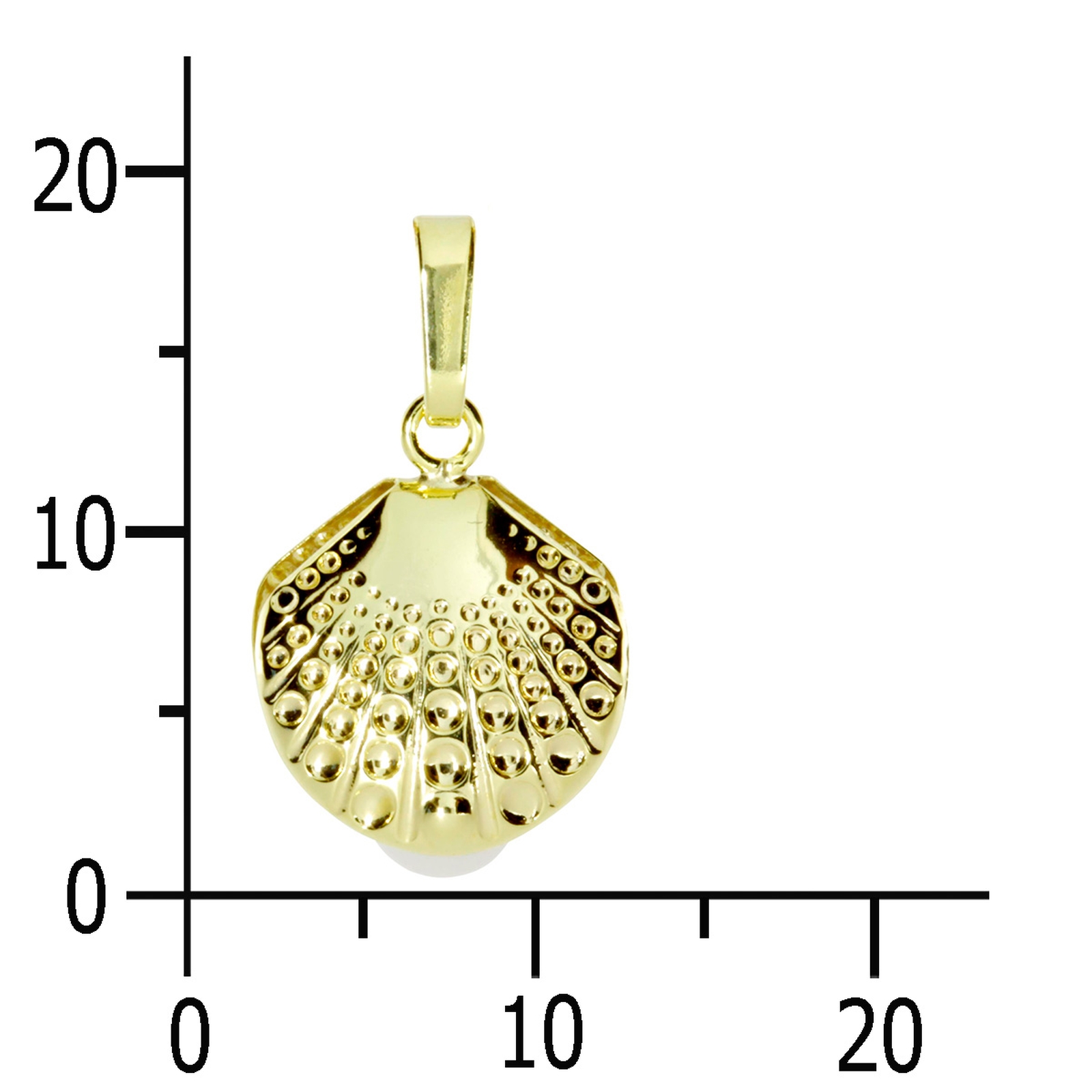 Anhänger Gold 333/000, Muschel, Süßwasserzuchtperle Anhänger Gold 333/000, Muschel, Süßwasserzuchtperle