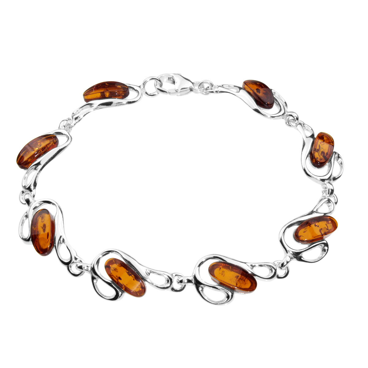 089-210150-0100 Armband, Silber 925/000, Bernstein
