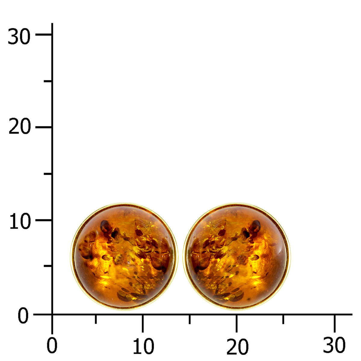 Ohrstecker Gold 333/000, Bernstein