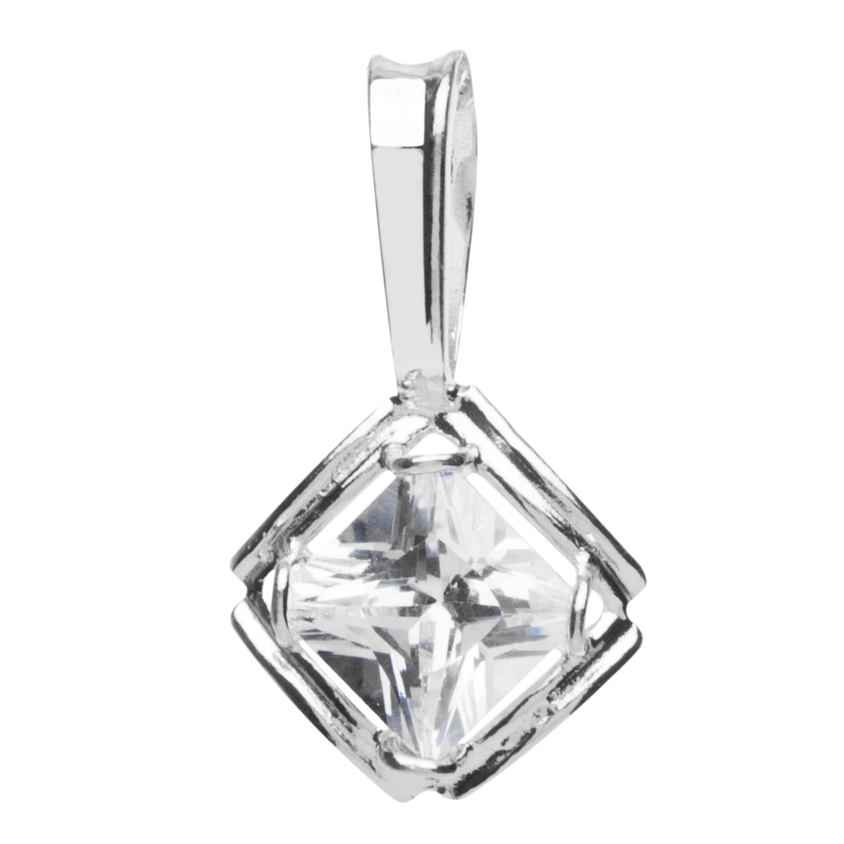 Anhänger Silber 925/000, Zirkonia, weiß