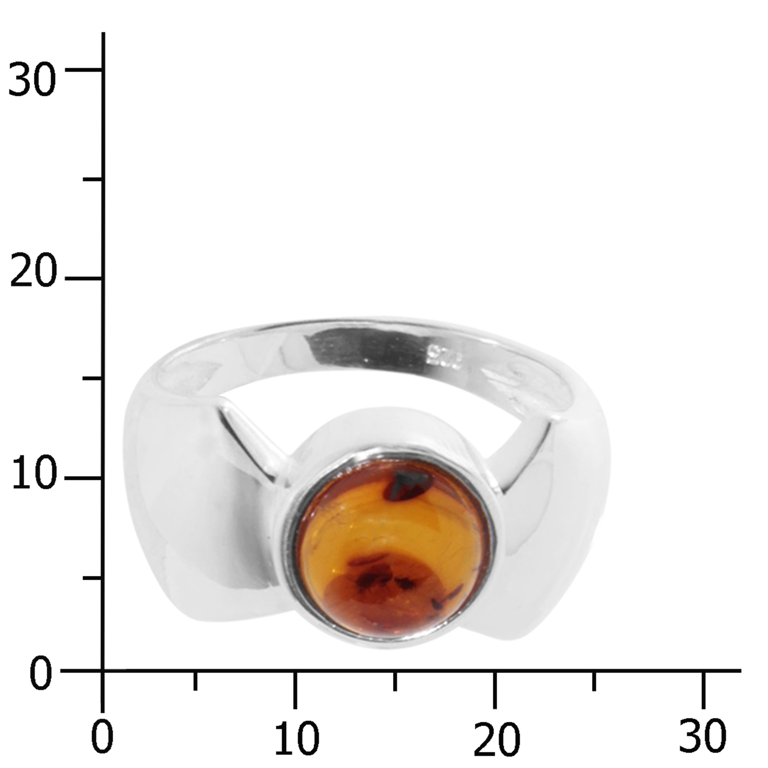 001-273211-0003k Ring Silber 925/000, Bernstein -Größe wählbar-