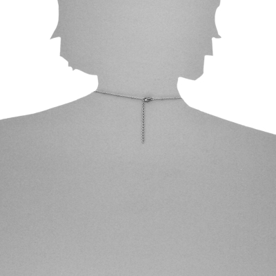 Kette mit Anhänger (23 mm), Edelstahl, 41 - 46 cm verstellbar Kette mit Anhänger (23 mm), Edelstahl, 41 - 46 cm verstellbar