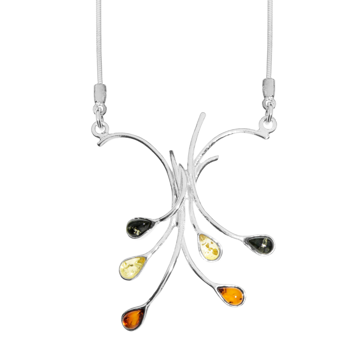 098-295246-0440 Collier Silber 925/000, 44 cm, Bernstein