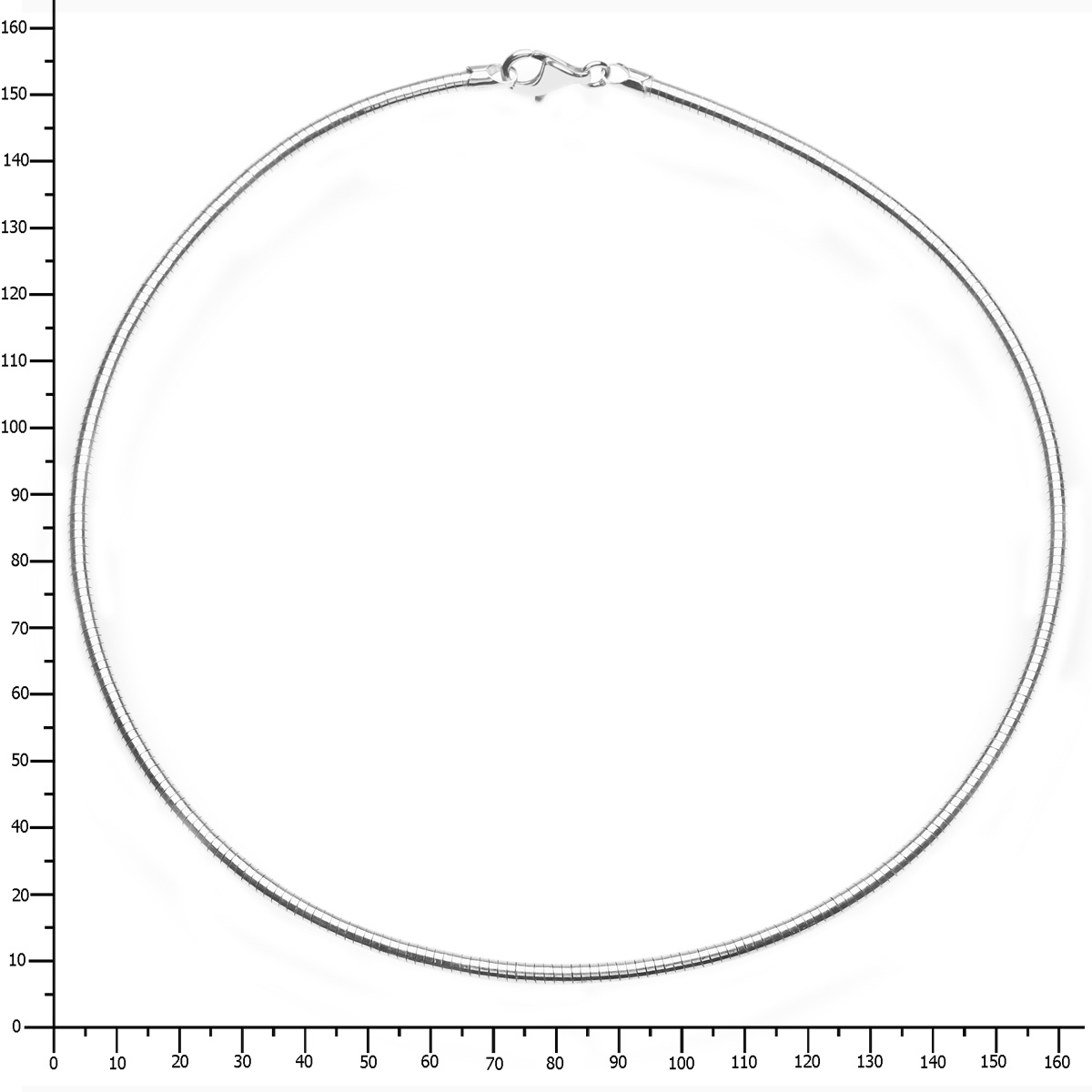 4250054293149-PT04 Halsreif Silber 925/000, Omega 3,0 mm - Länge wählbar -