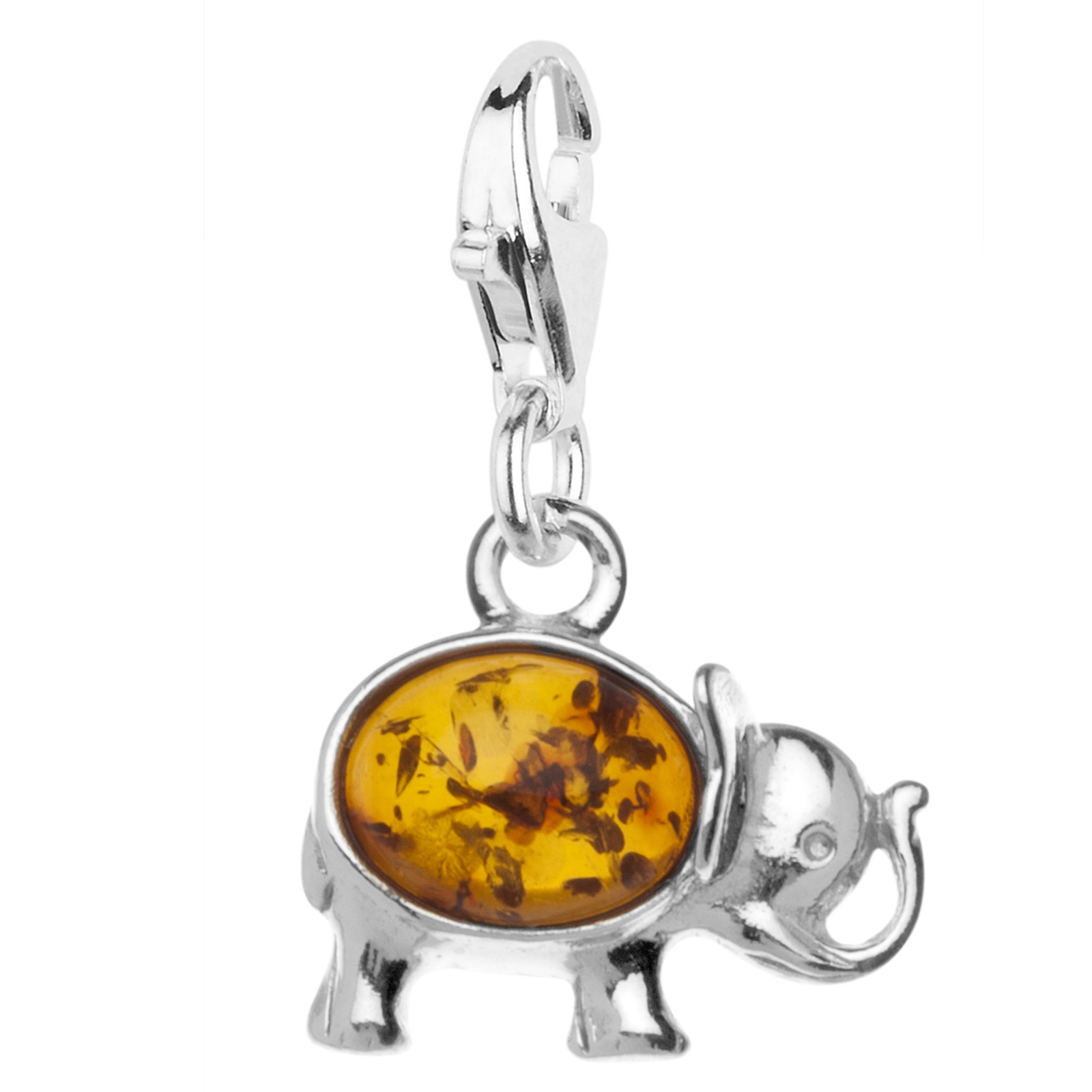 098-200160-0200 Charm Silber 925/000, Elefant, Bernstein