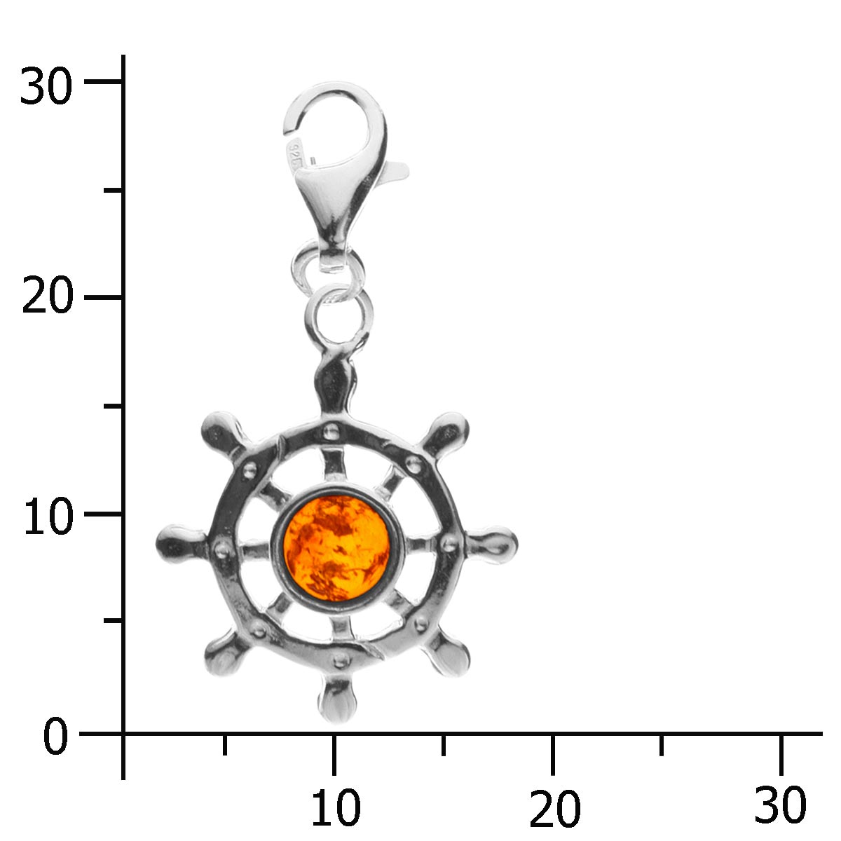 098-200090-0200k Charm Silber 925/000, Steuerrad, Bernstein