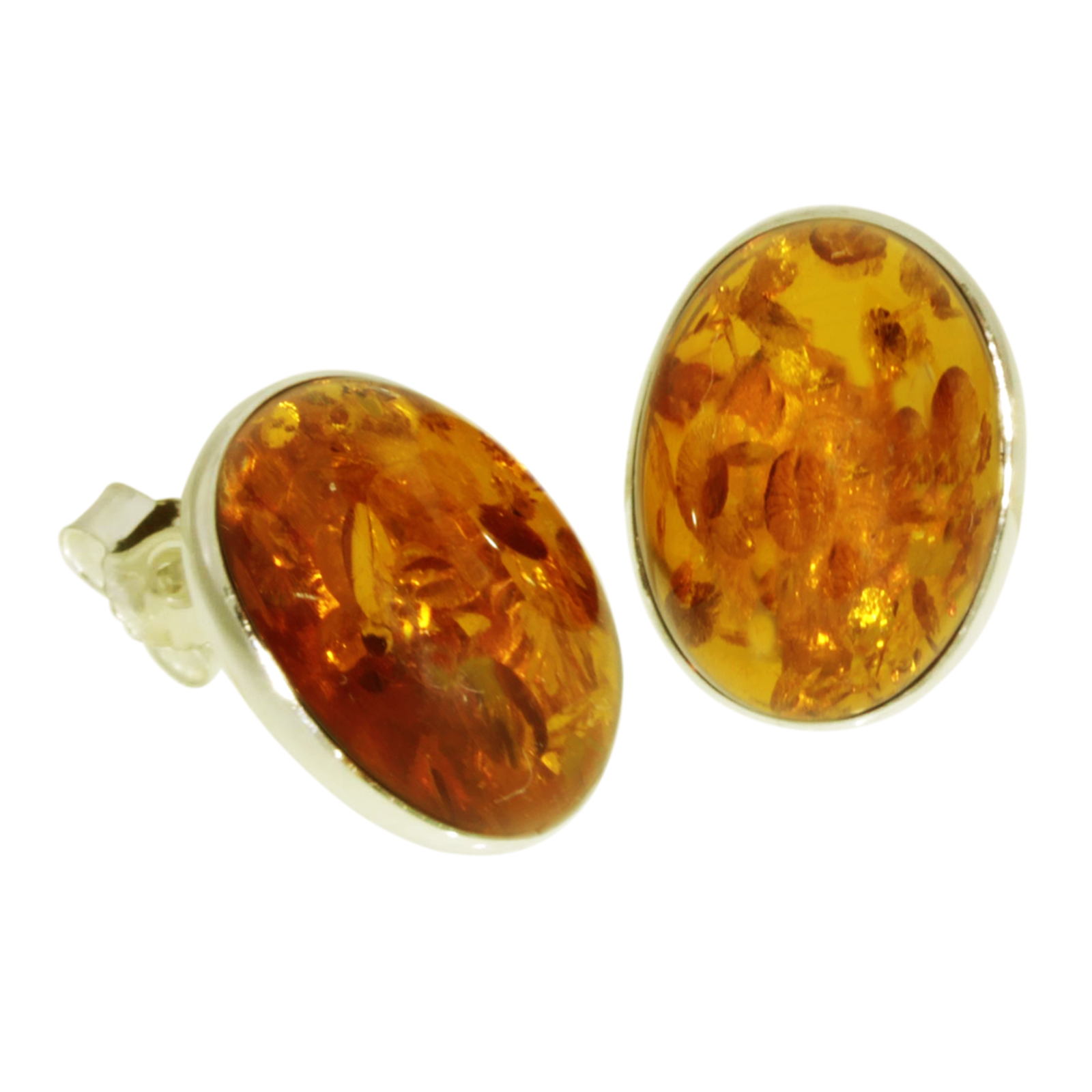 Ohrstecker Gold 333/000, Bernstein