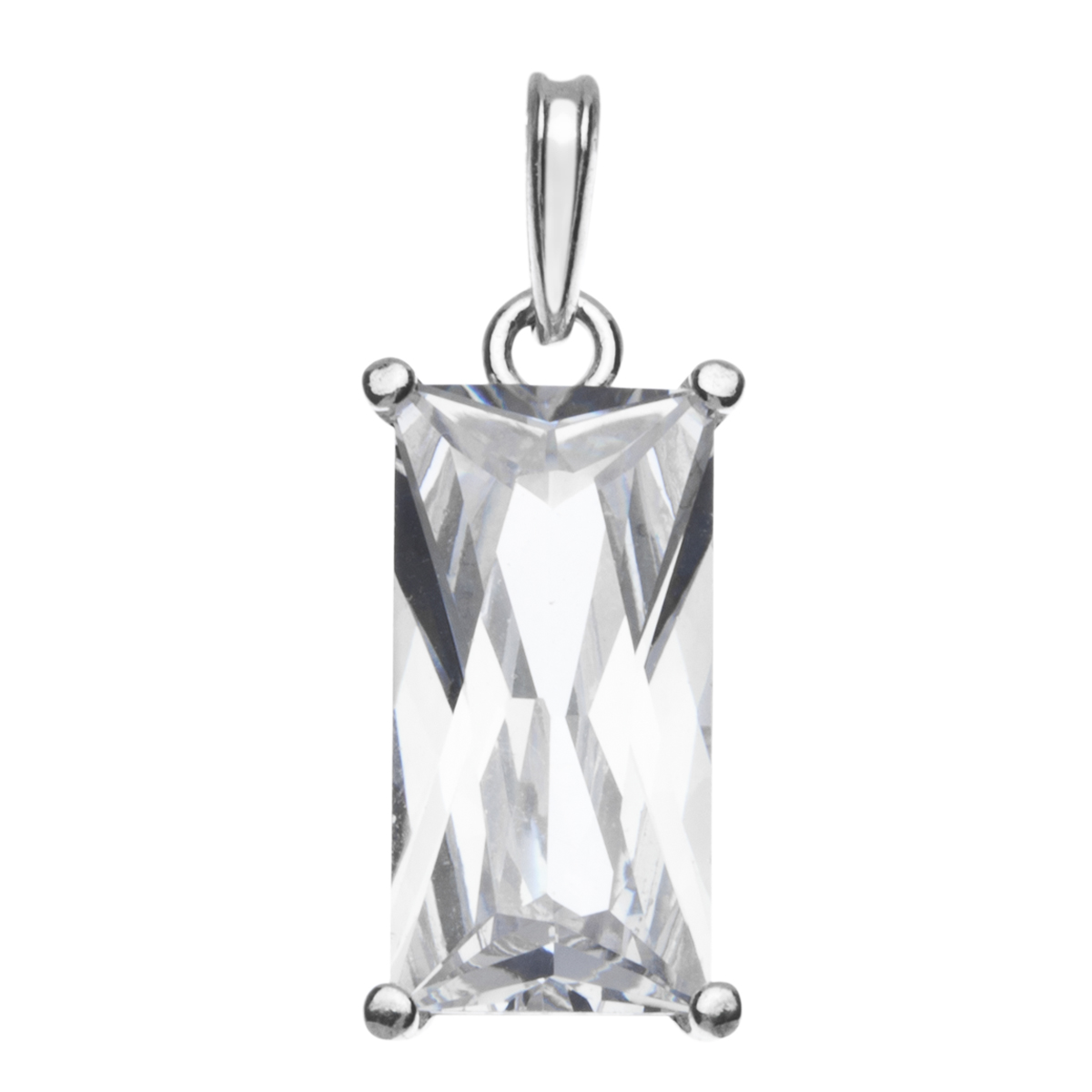 Anhänger Silber 925/000, Zirkonia, weiß