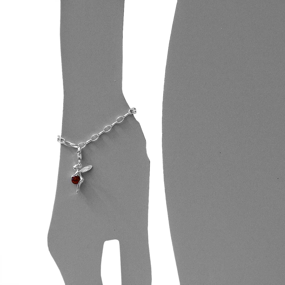 098-200060-0200s Charm Silber 925/000, Elfe, Bernstein