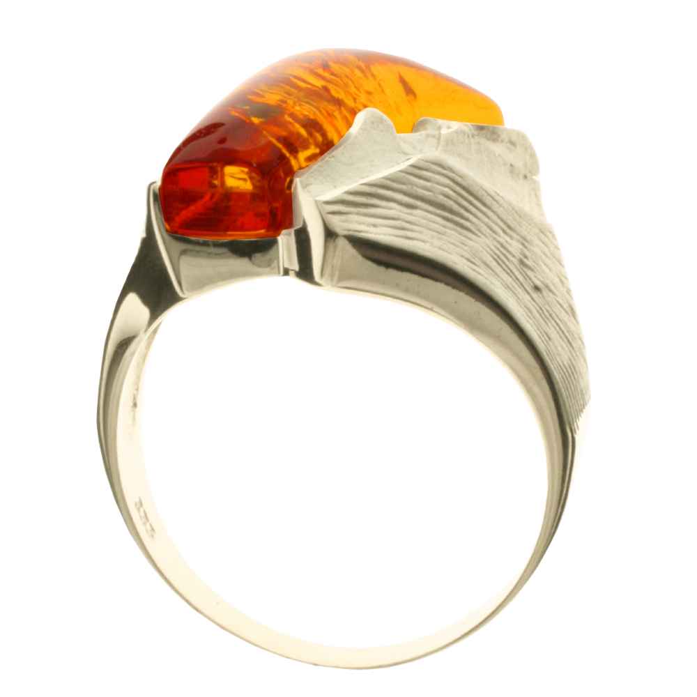 001-171910-A1543 Ring Gold 333/000, Bernstein -Größe wählbar-