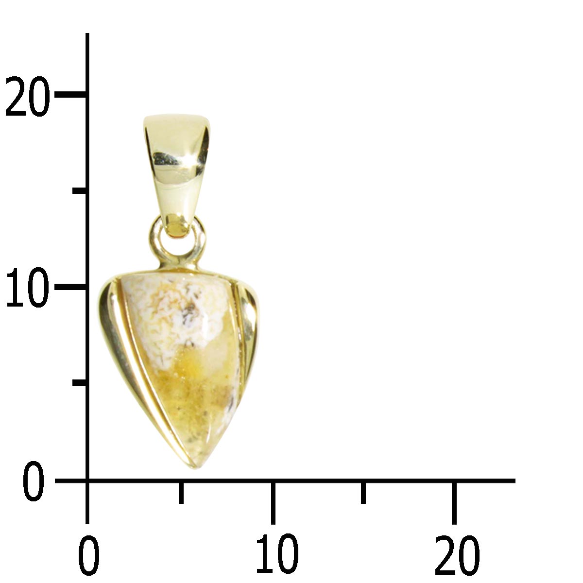 001-103610-0300k Anhänger Gold 333/000, Bernstein- Unikatstein
