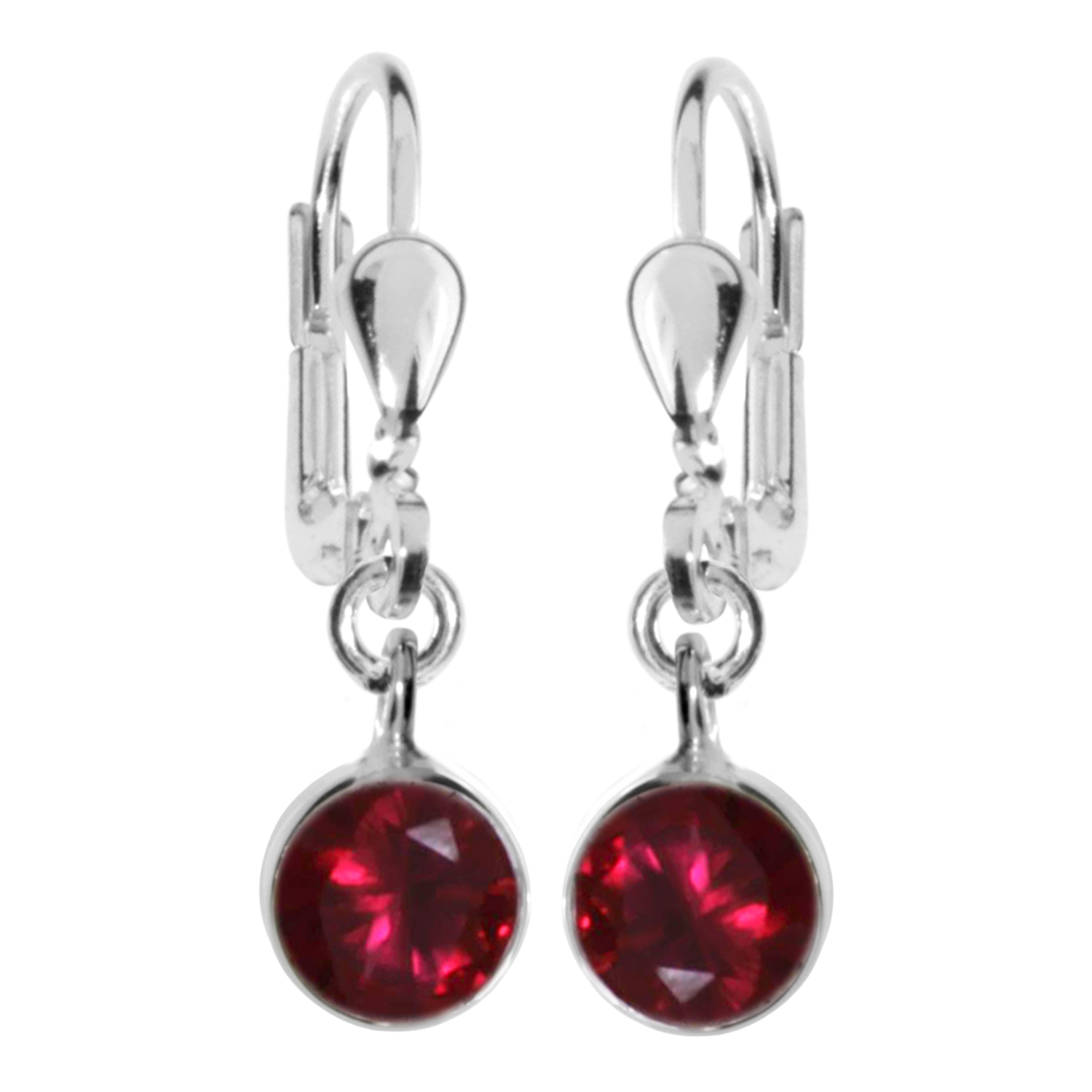 001-263396-0300j865epJIpUu2S Ohrhänger Silber 925/000, sy. Rubin, 6 mm