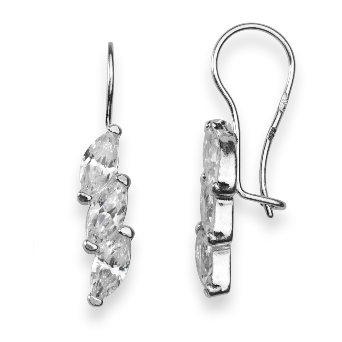 043-261667-0100 Ohrhänger Silber 925/000, Zirkonia, weiß