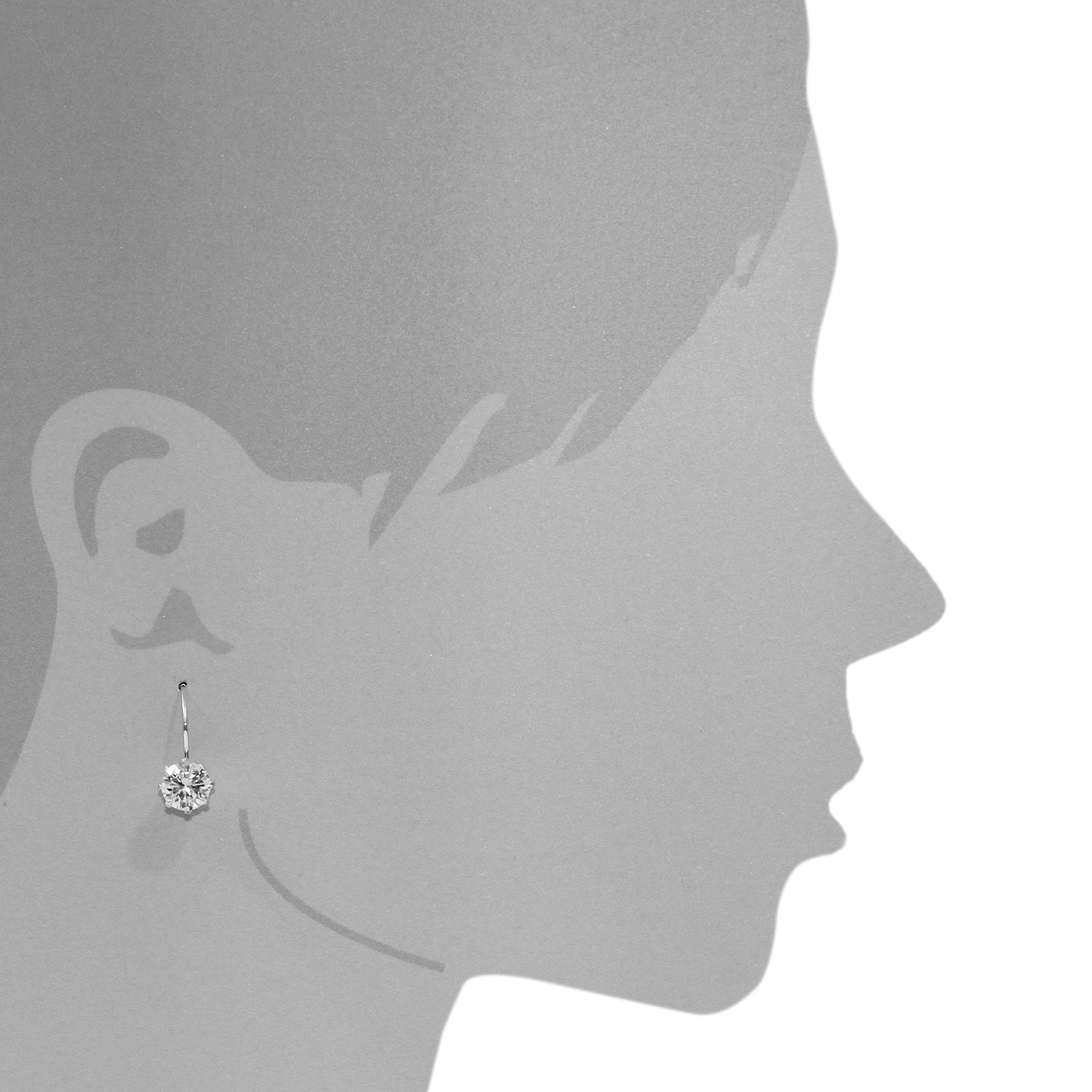 043-261637-0100s Ohrhänger Silber 925/000, Zirkonia, weiß