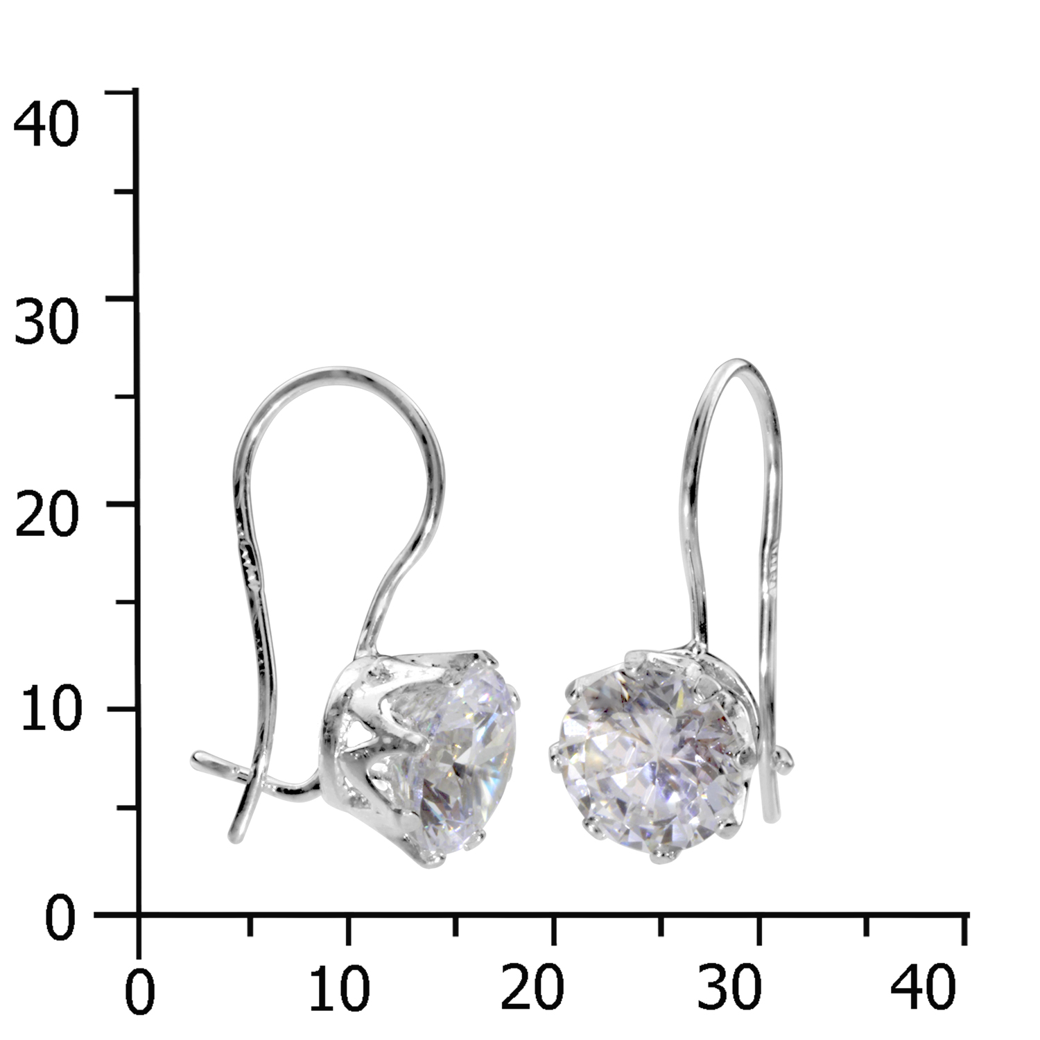 043-261637-0100k Ohrhänger Silber 925/000, Zirkonia, weiß
