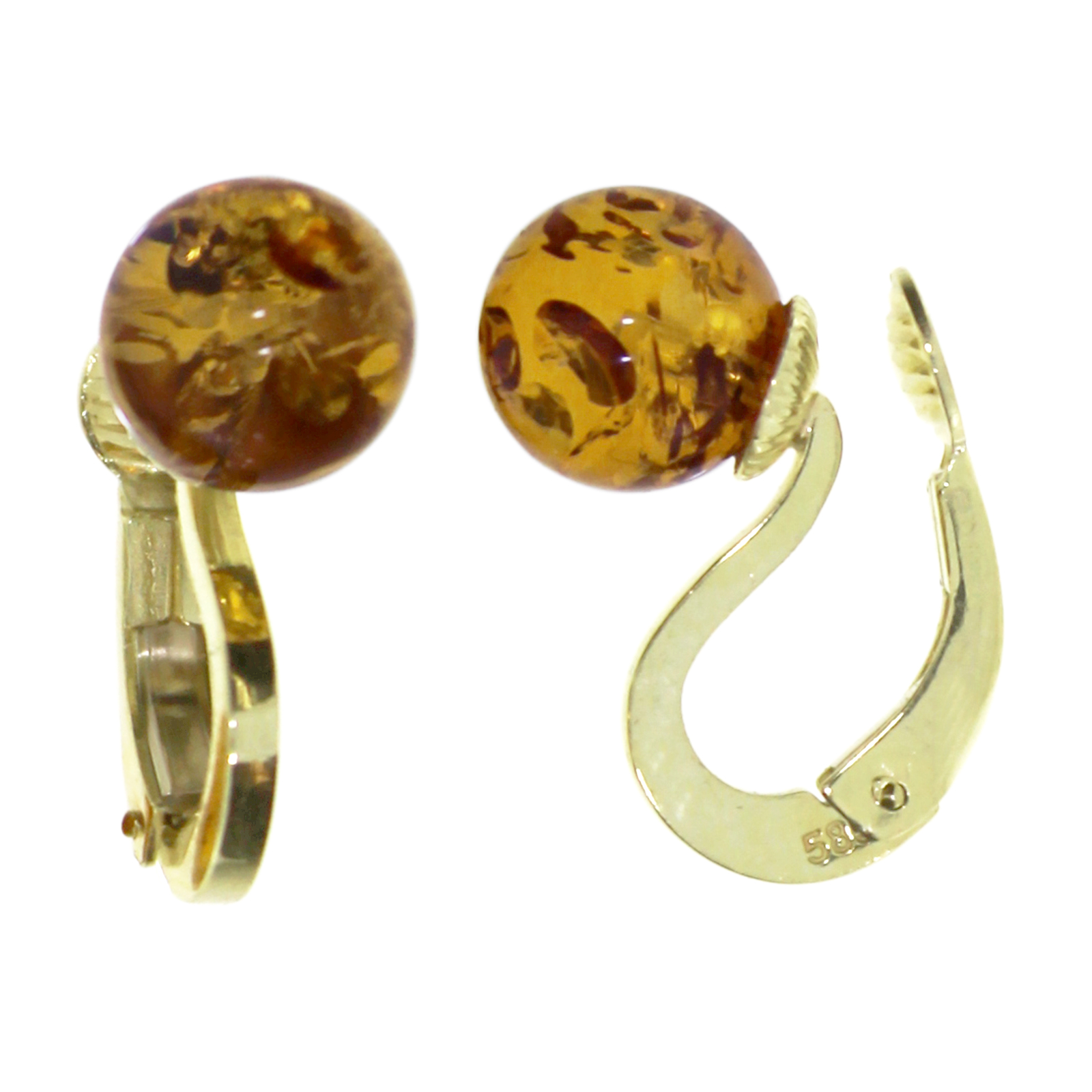 Ohrclip Gold 585/-, Bernstein   