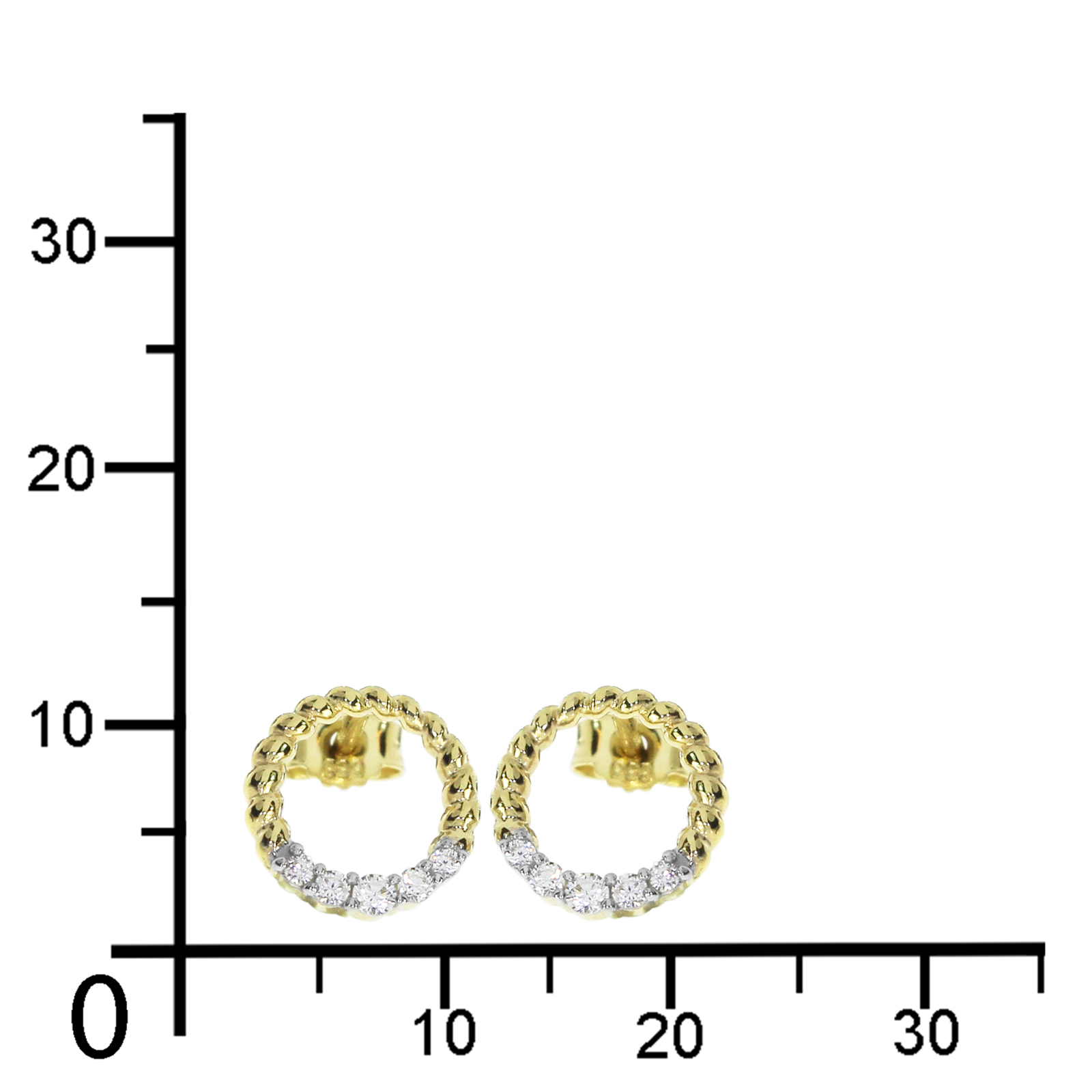 114-160090-0100kcBEwXBmkuu1GH Ohrstecker Gold 333/000, Zirkonia