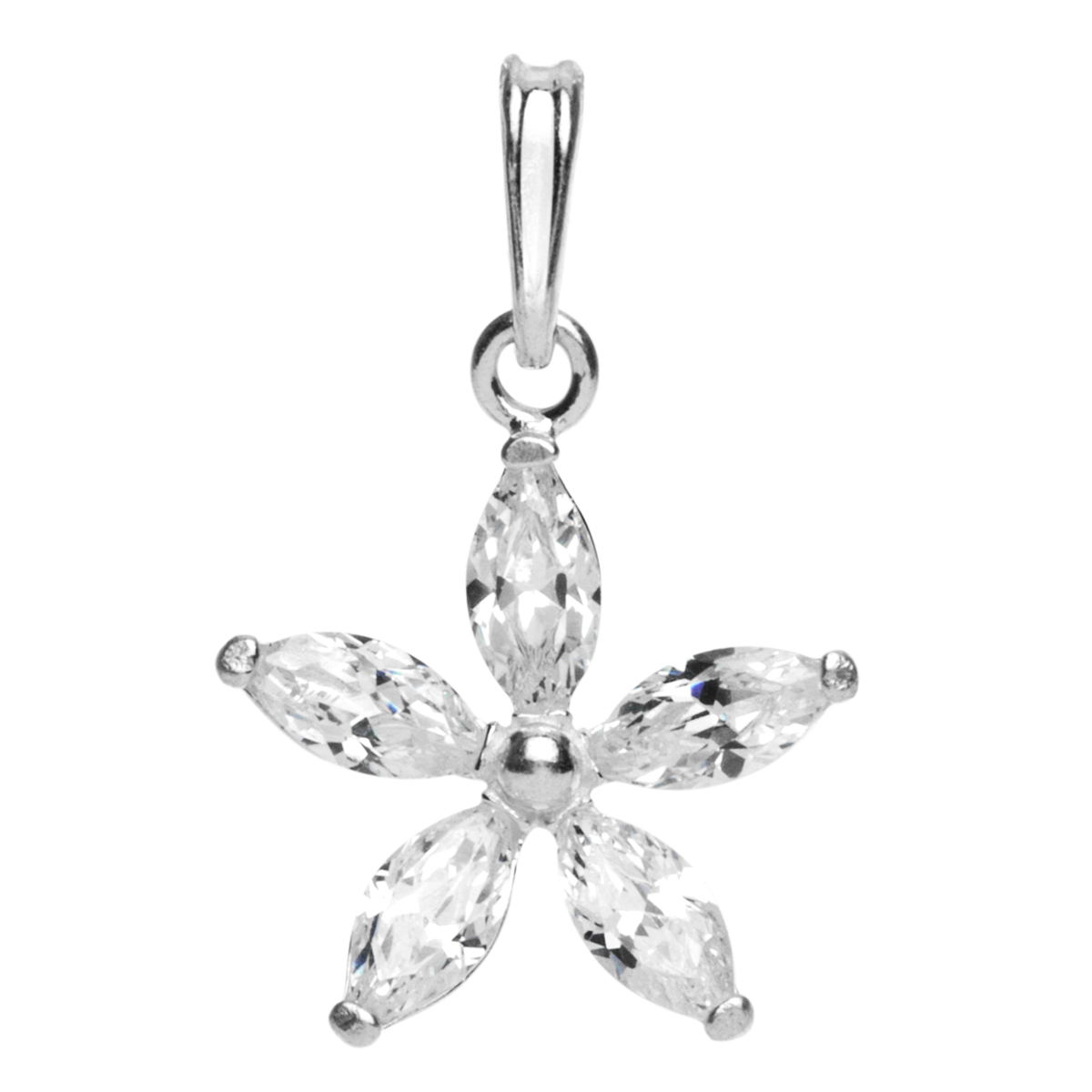 Anhänger Silber 925/000, Zirkonia, weiß