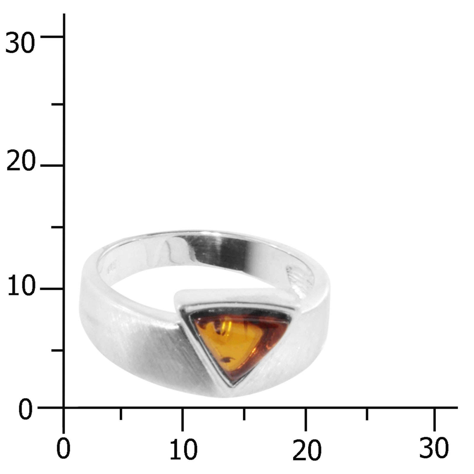 Ring Silber 925/000, Bernstein -Größe wählbar-