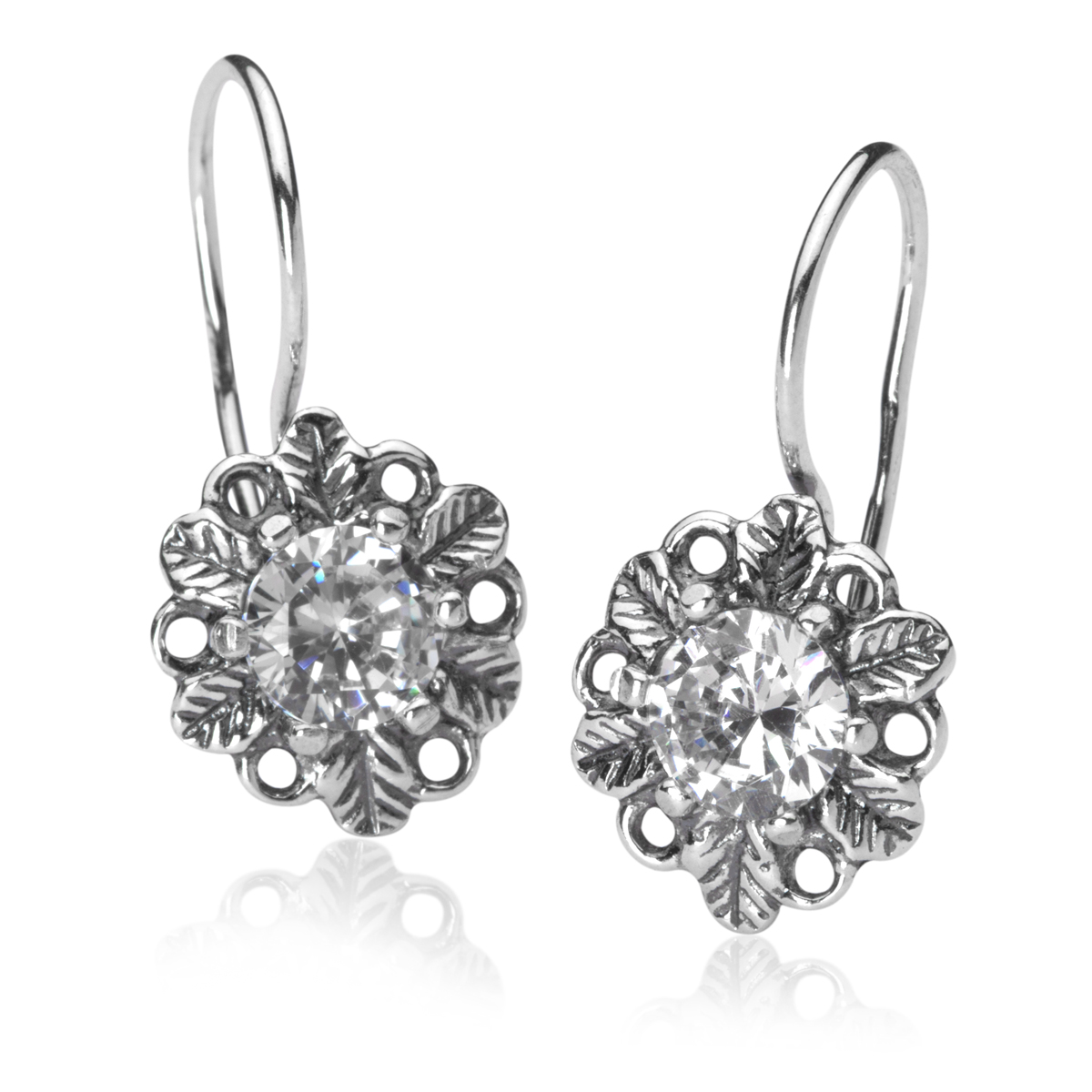 043-261649-0100 Ohrhänger Silber 925/000, Zirkonia, weiß