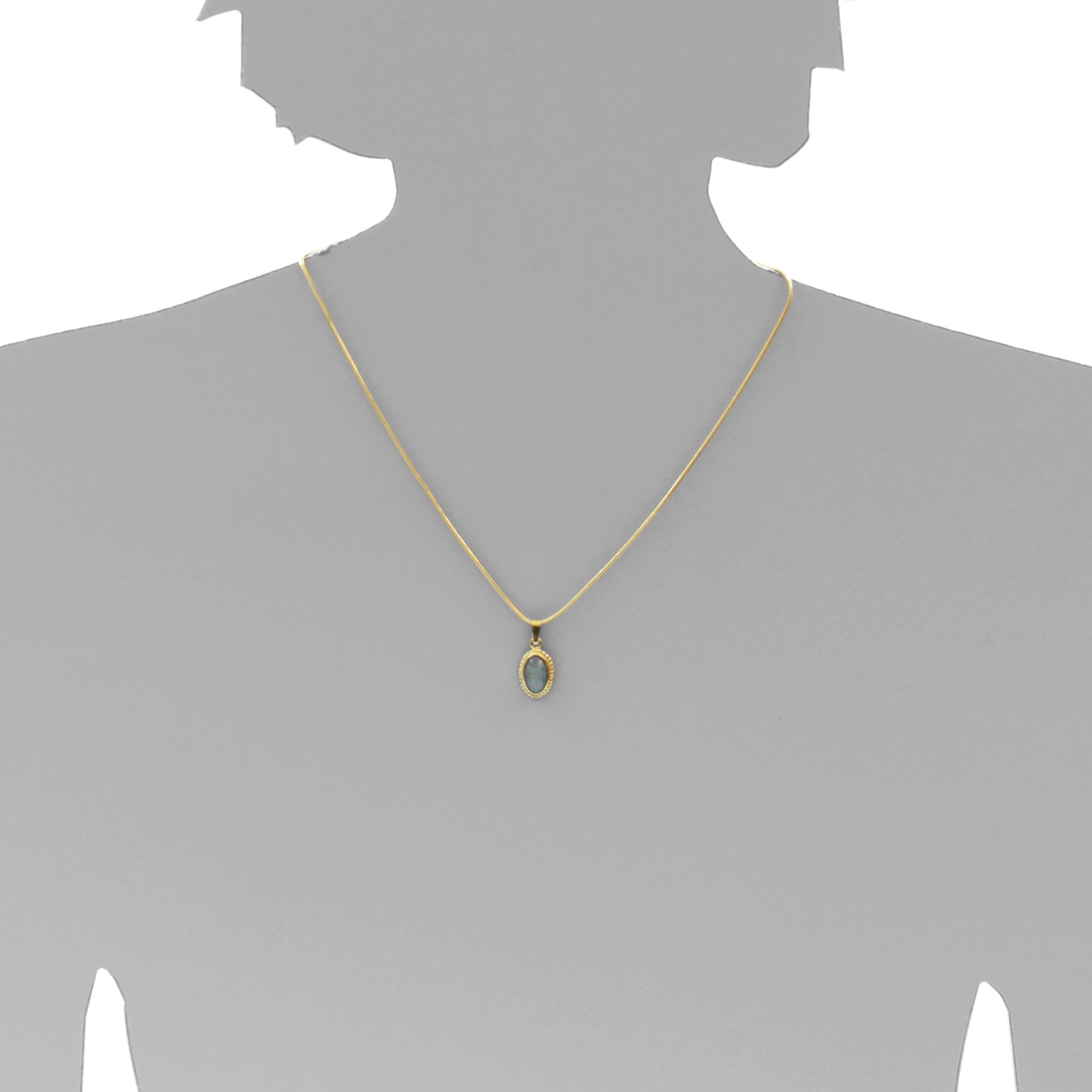 Anhänger Gold 333/000, Opal-Triplette Anhänger Gold 333/000, Opal-Triplette