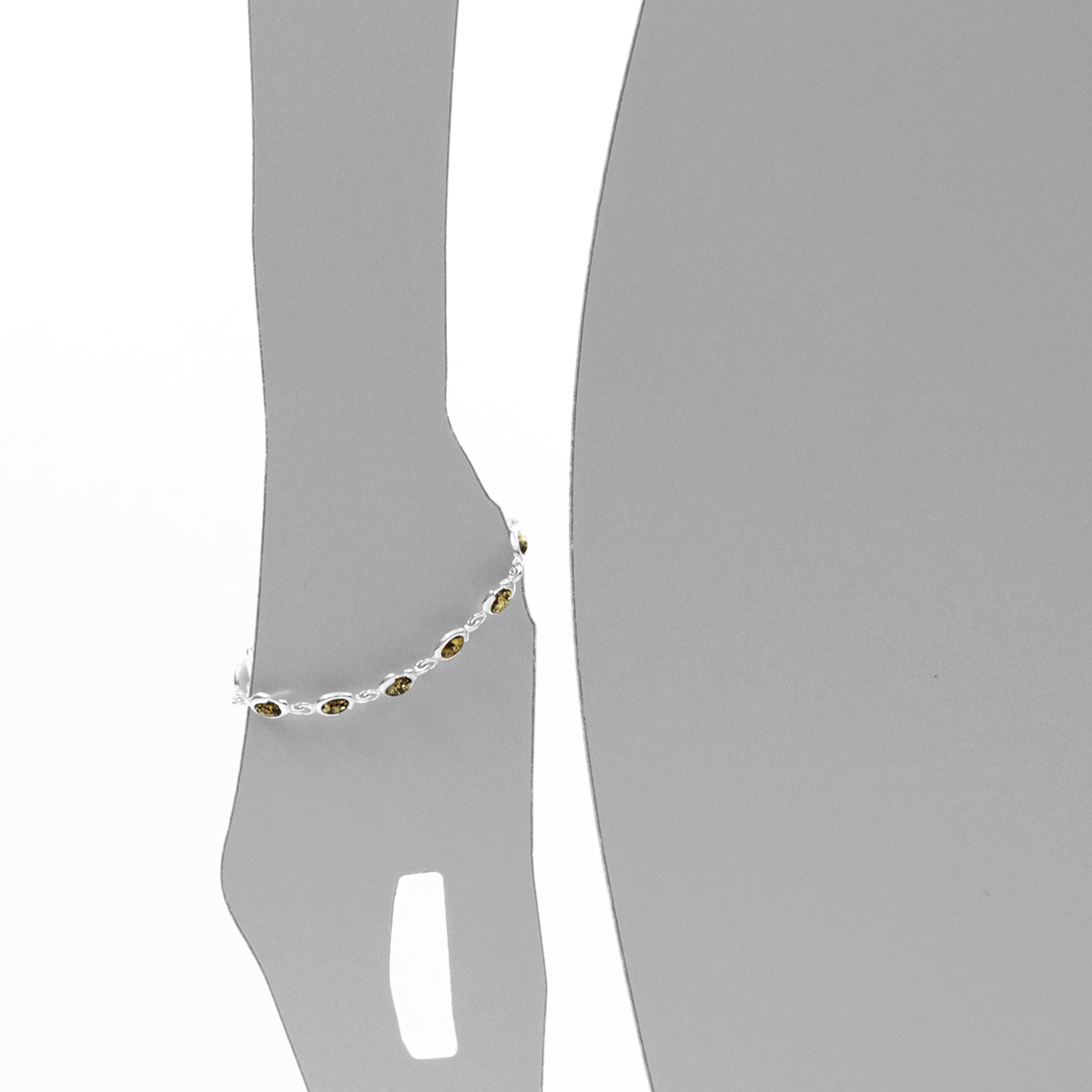 089-210135-0100s Armband, Silber 925/000, Bernstein