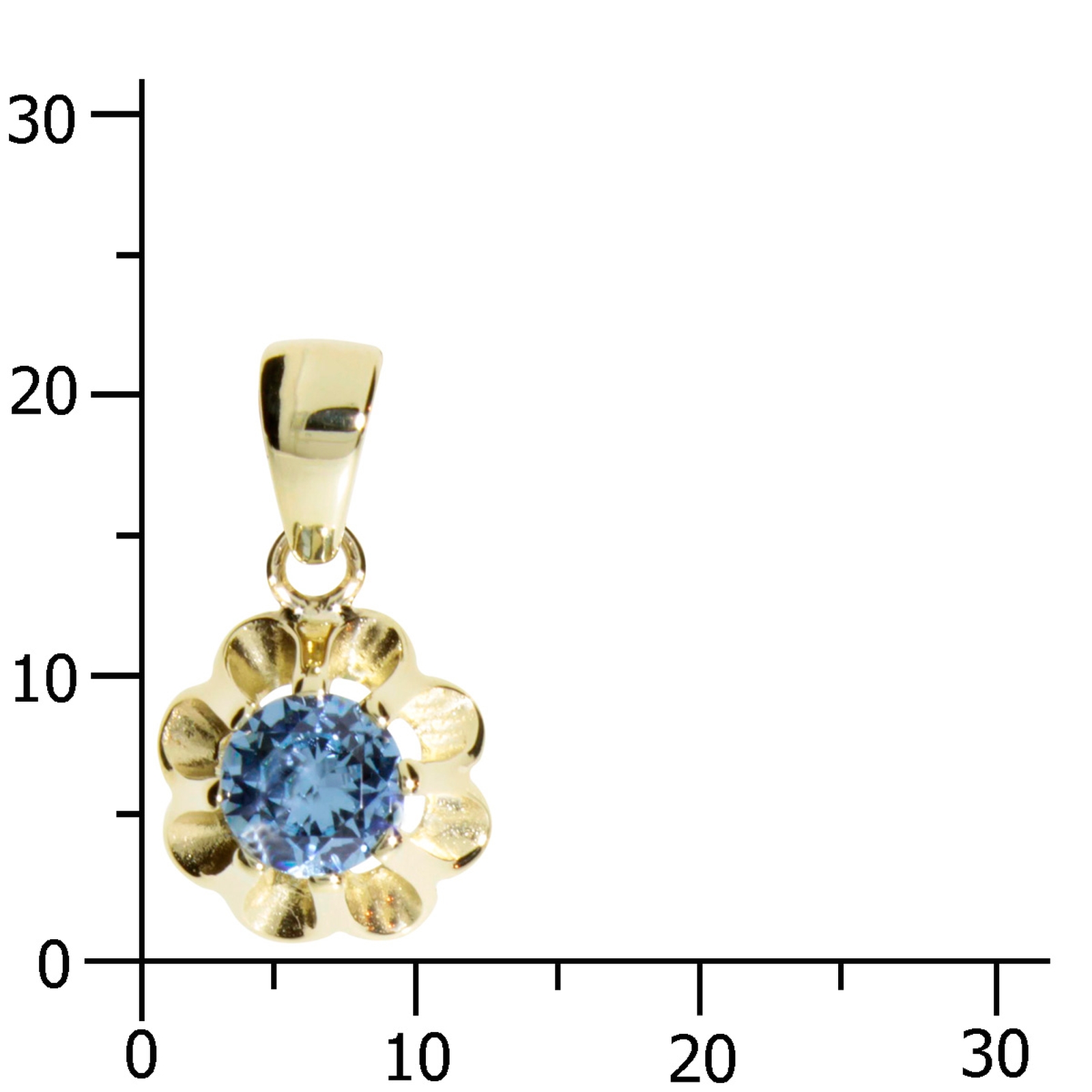 Anhänger Gold 333/000, sy. Aquamarin Anhänger Gold 333/000, sy. Aquamarin