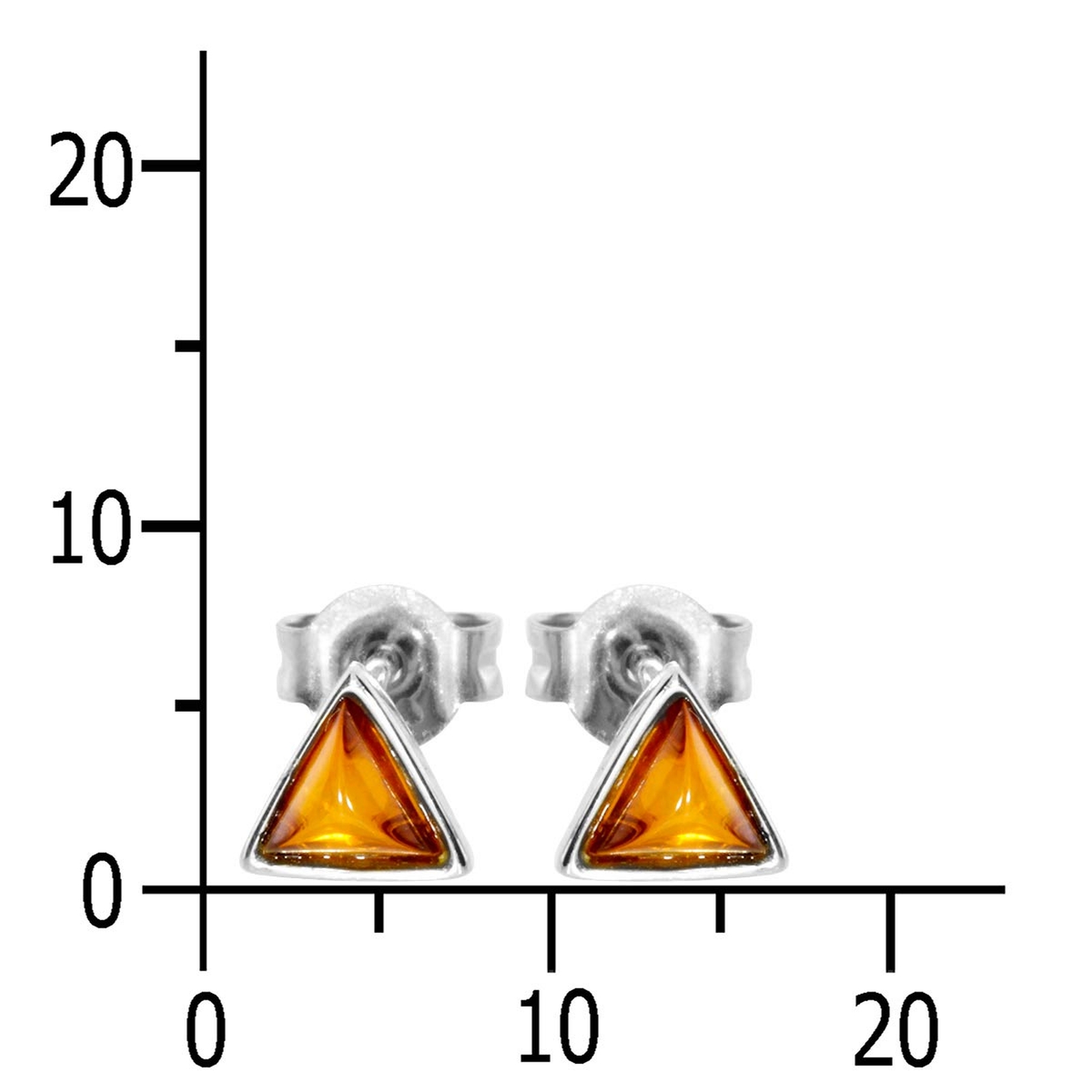 001-261178-0001k Ohrstecker Silber 925/000, Bernstein