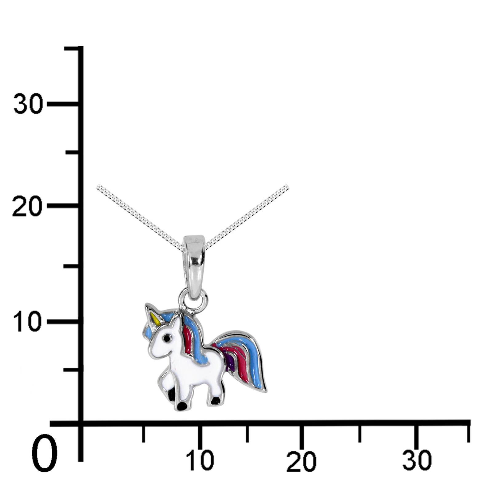 Kette mit Anhänger "Einhorn", Silber 925/000 -Länge wählbar-    Kette mit Anhänger "Einhorn", Silber 925/000 -Länge wählbar-