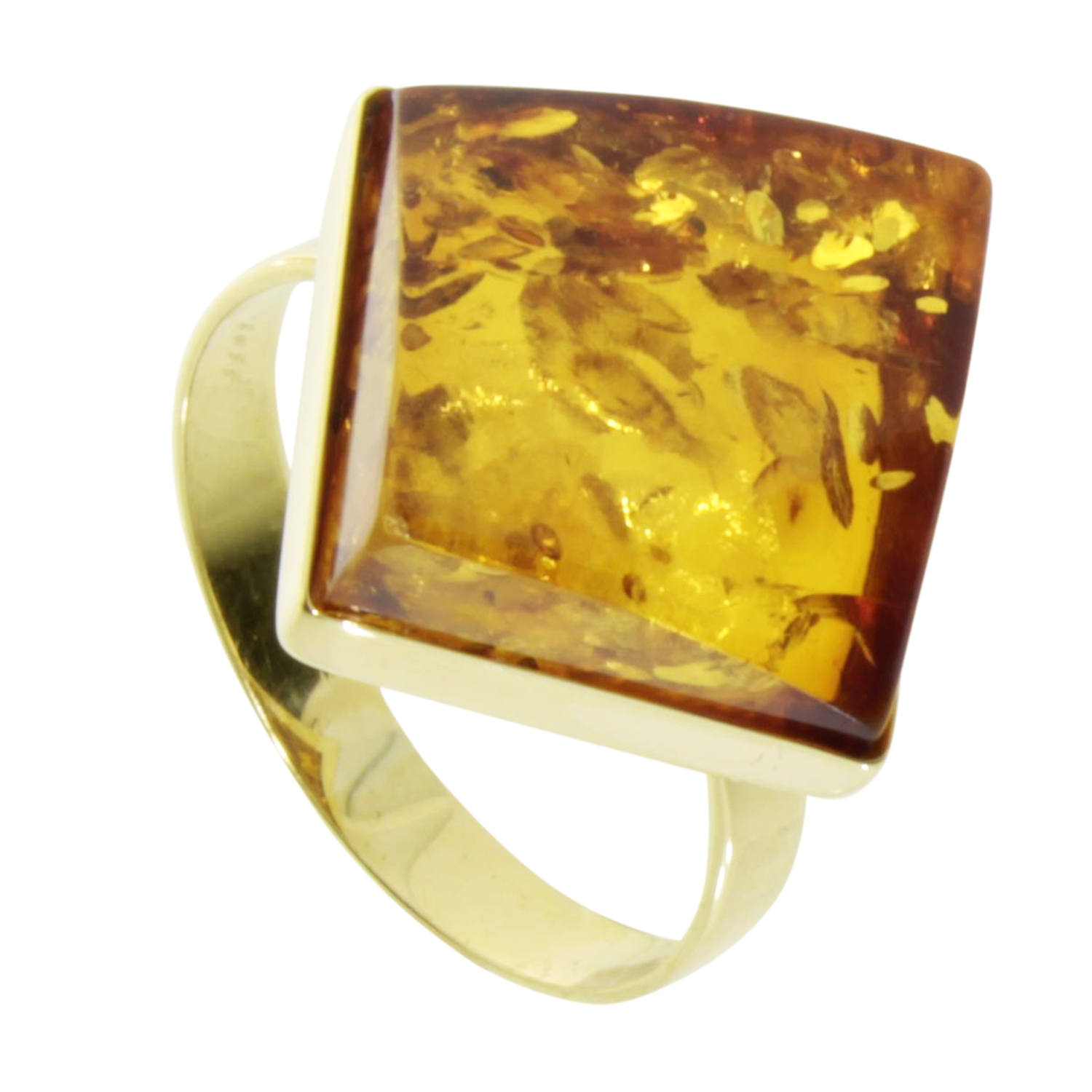 Ring Gold 333/000, Bernstein -Größe wählbar-