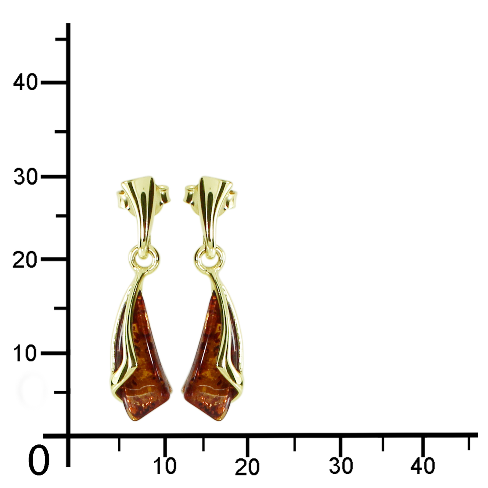 Ohrhänger Gold 375/000, Bernstein  Ohrhänger Gold 375/000, Bernstein
